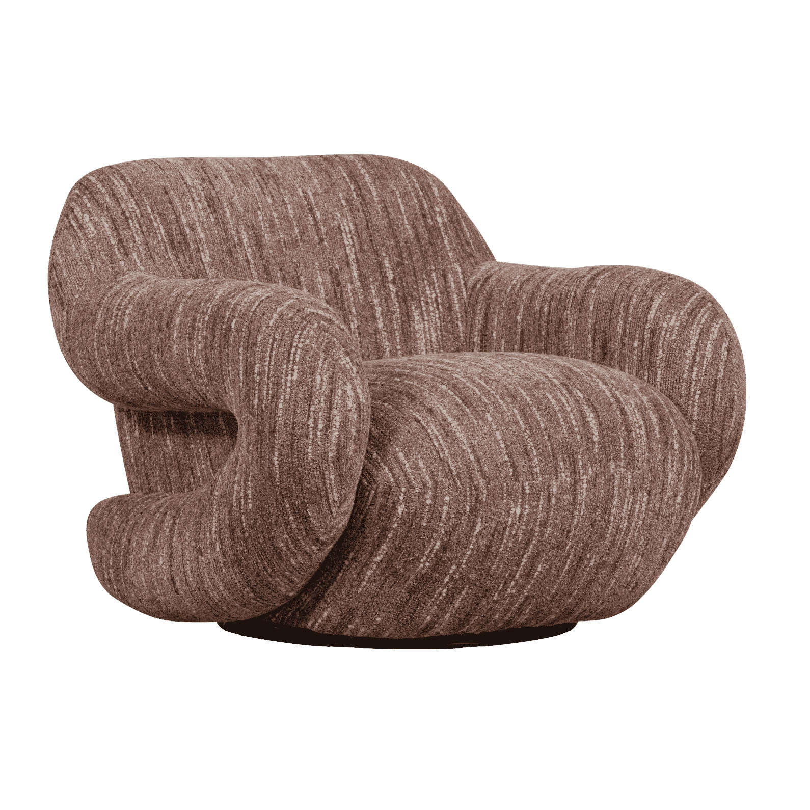 WOOOD Fauteuil 'Folke' Chenille, kleur Oudroze Melange