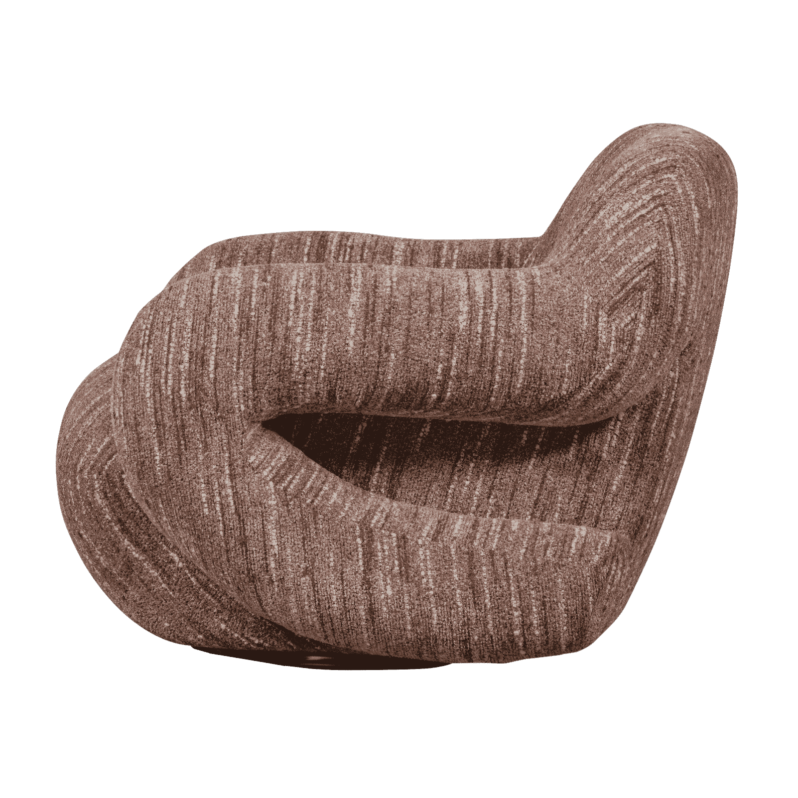 WOOOD Fauteuil 'Folke' Chenille, kleur Oudroze Melange