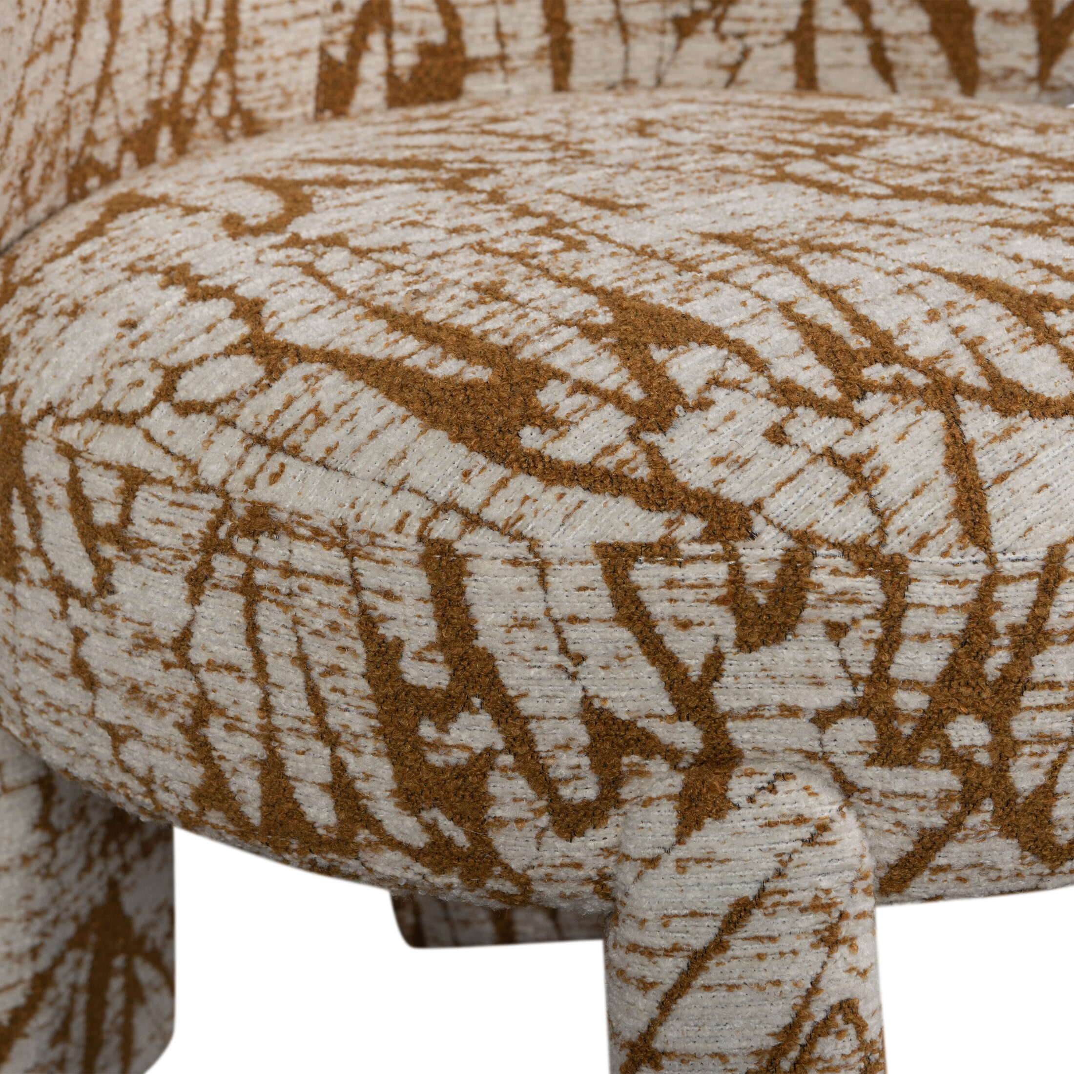 WOOOD Fauteuil 'Upke' Geweven stof, kleur Naturel/Bruin