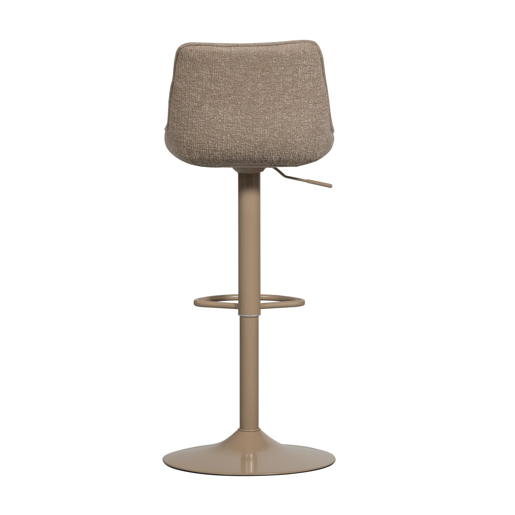 WOOOD Verstelbare Barkruk 'Marten' Geweven stof, kleur Zand (zithoogte 65-88cm)