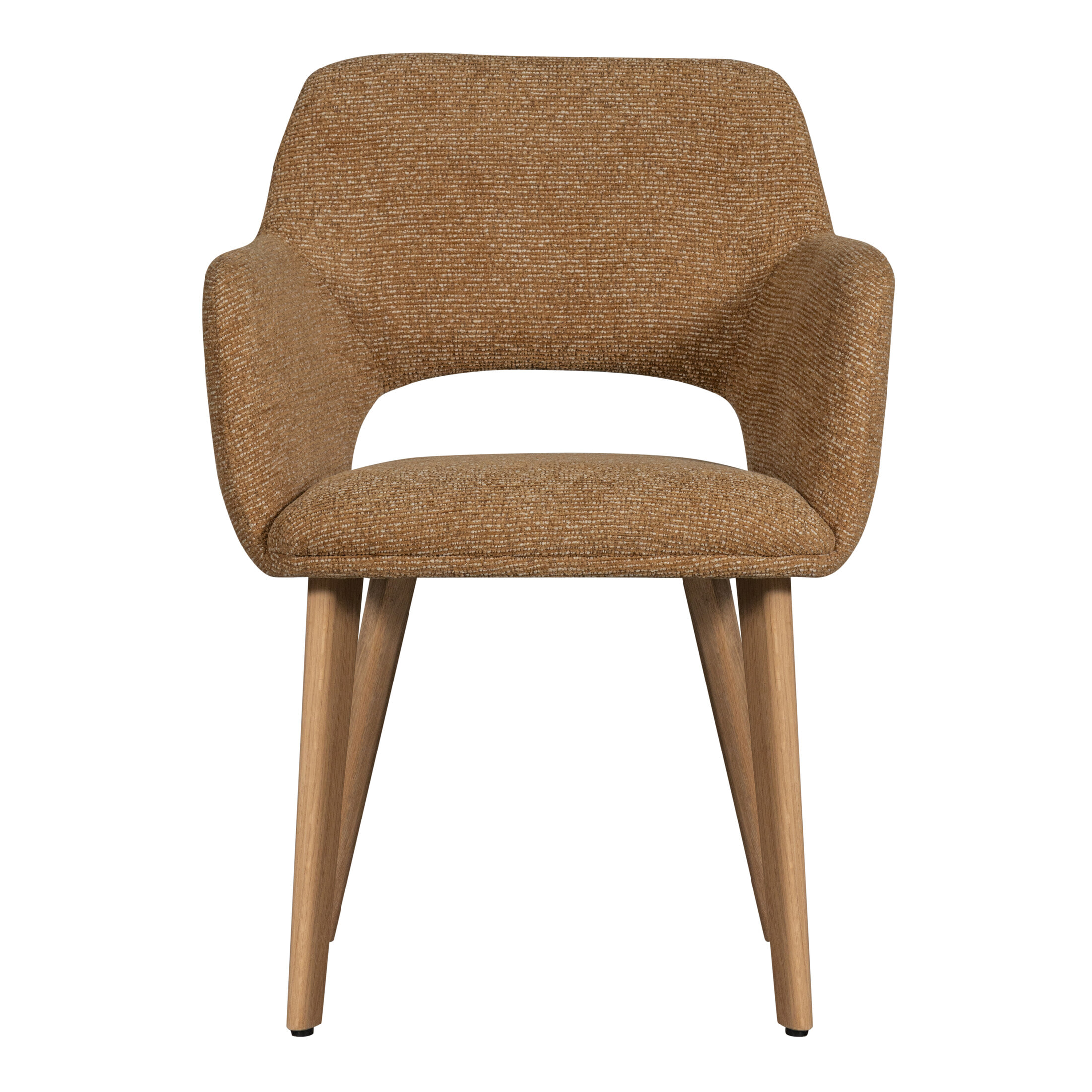 WOOOD Eetkamerstoel 'Murat' Chenille, kleur Geel/Naturel