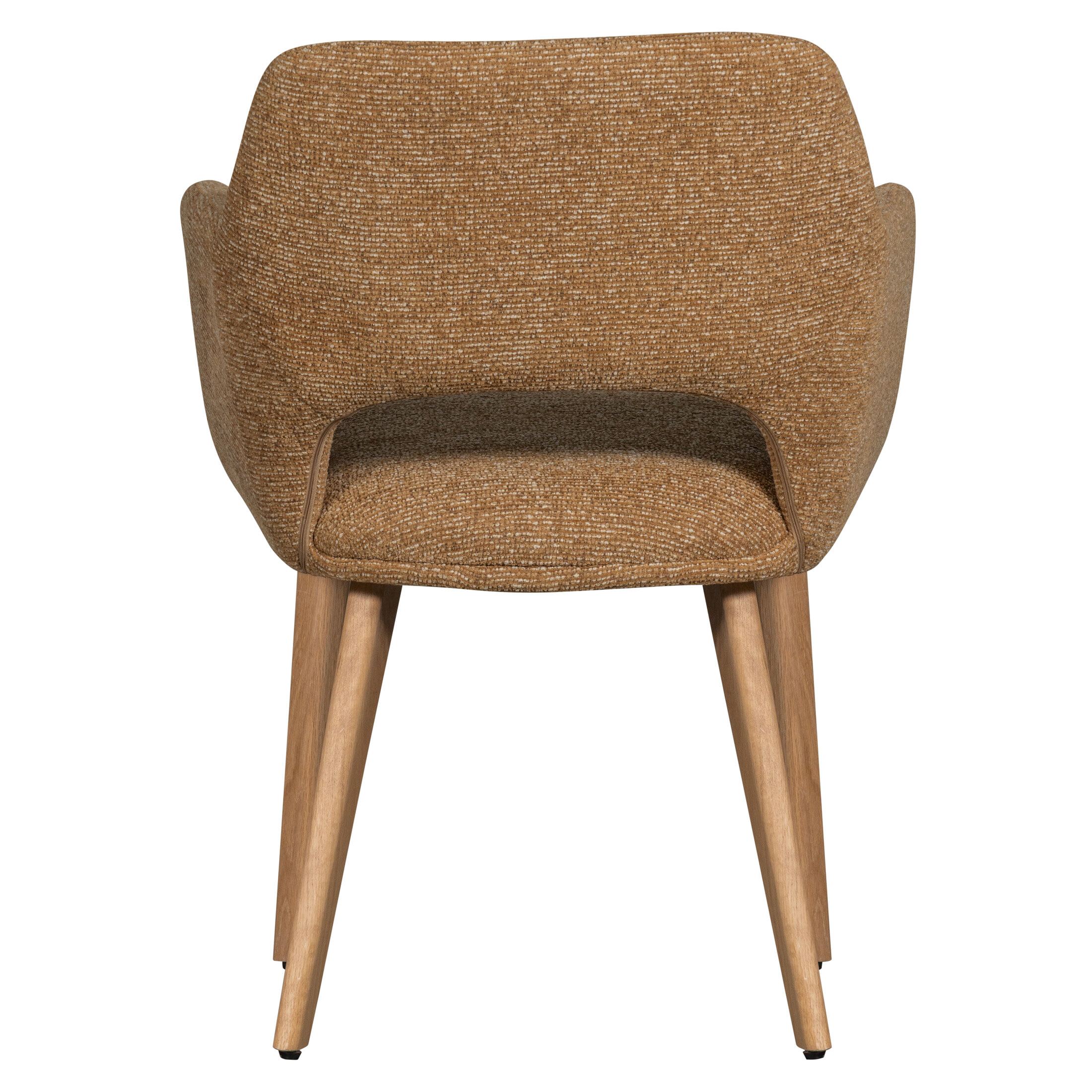 WOOOD Eetkamerstoel 'Murat' Chenille, kleur Geel/Naturel