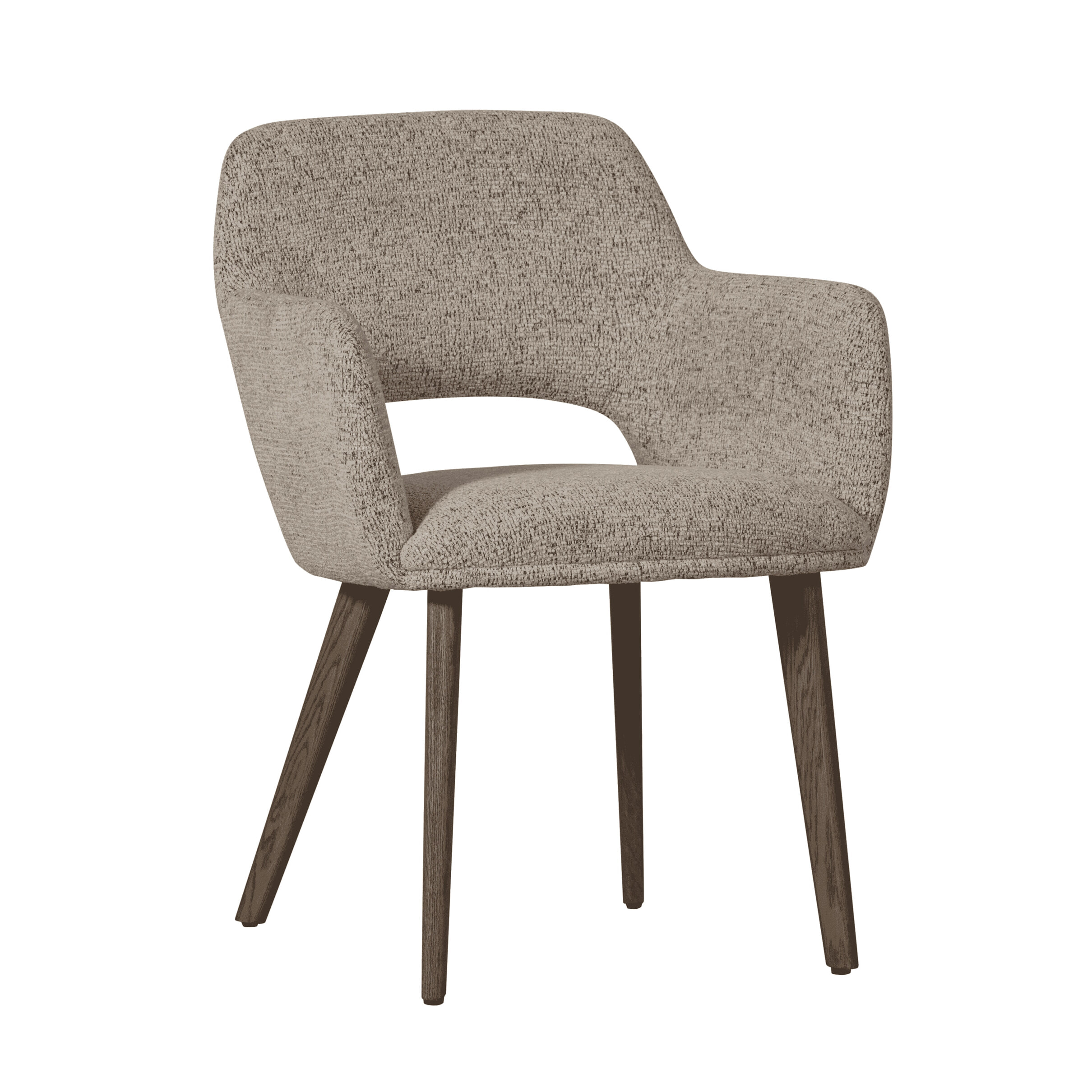 WOOOD Eetkamerstoel 'Murat' Naturel onderstel, Chenille