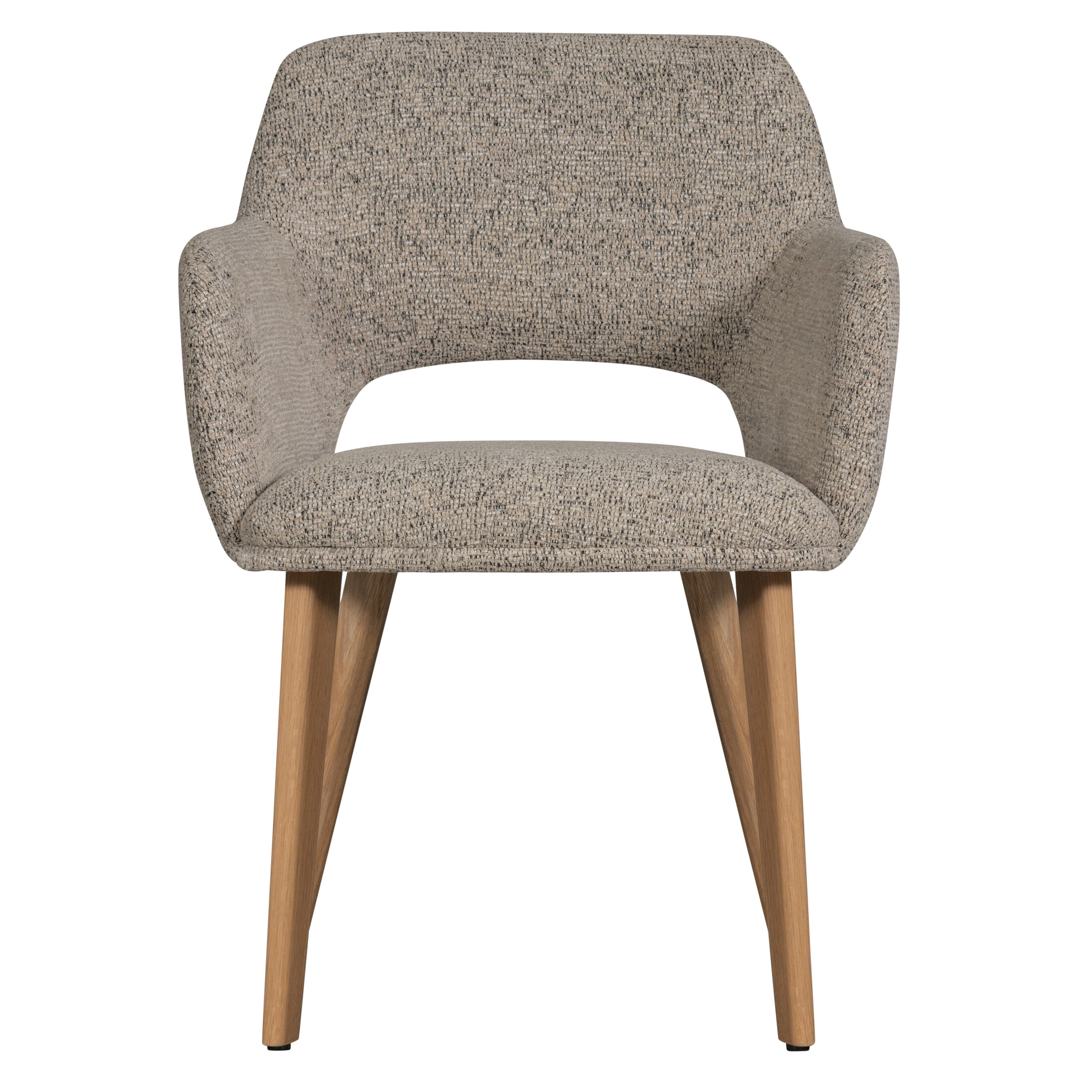 WOOOD Eetkamerstoel 'Murat' Chenille, kleur Naturel