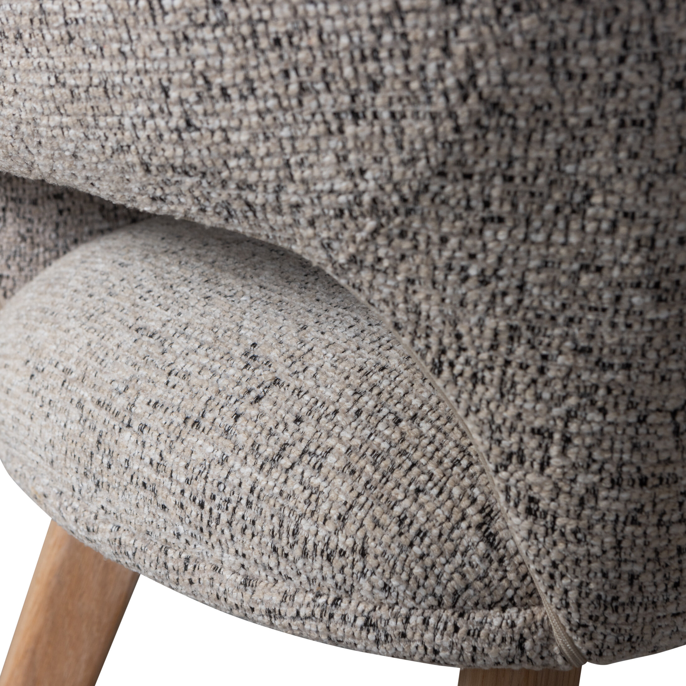WOOOD Eetkamerstoel 'Murat' Chenille, kleur Naturel