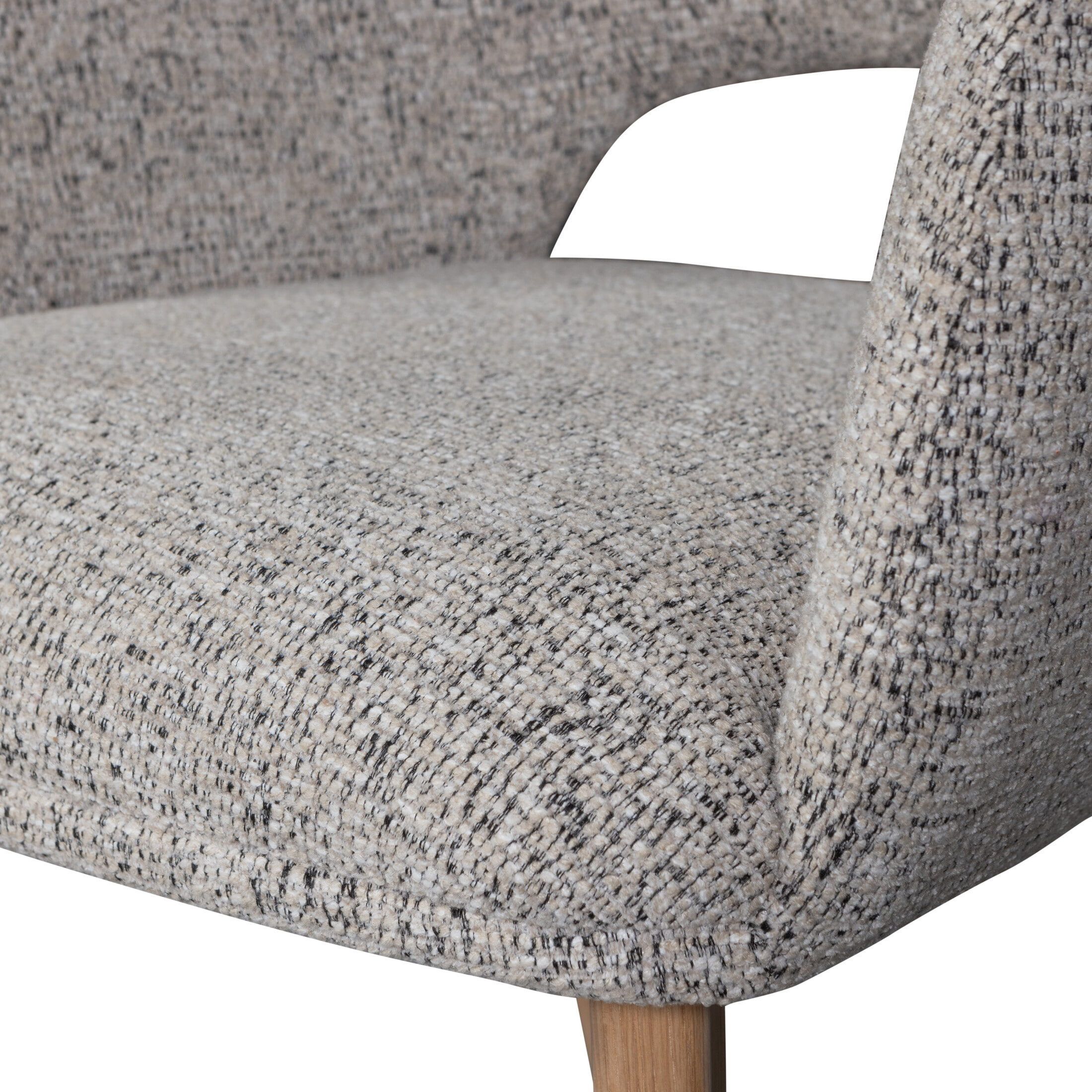 WOOOD Eetkamerstoel 'Murat' Chenille, kleur Naturel