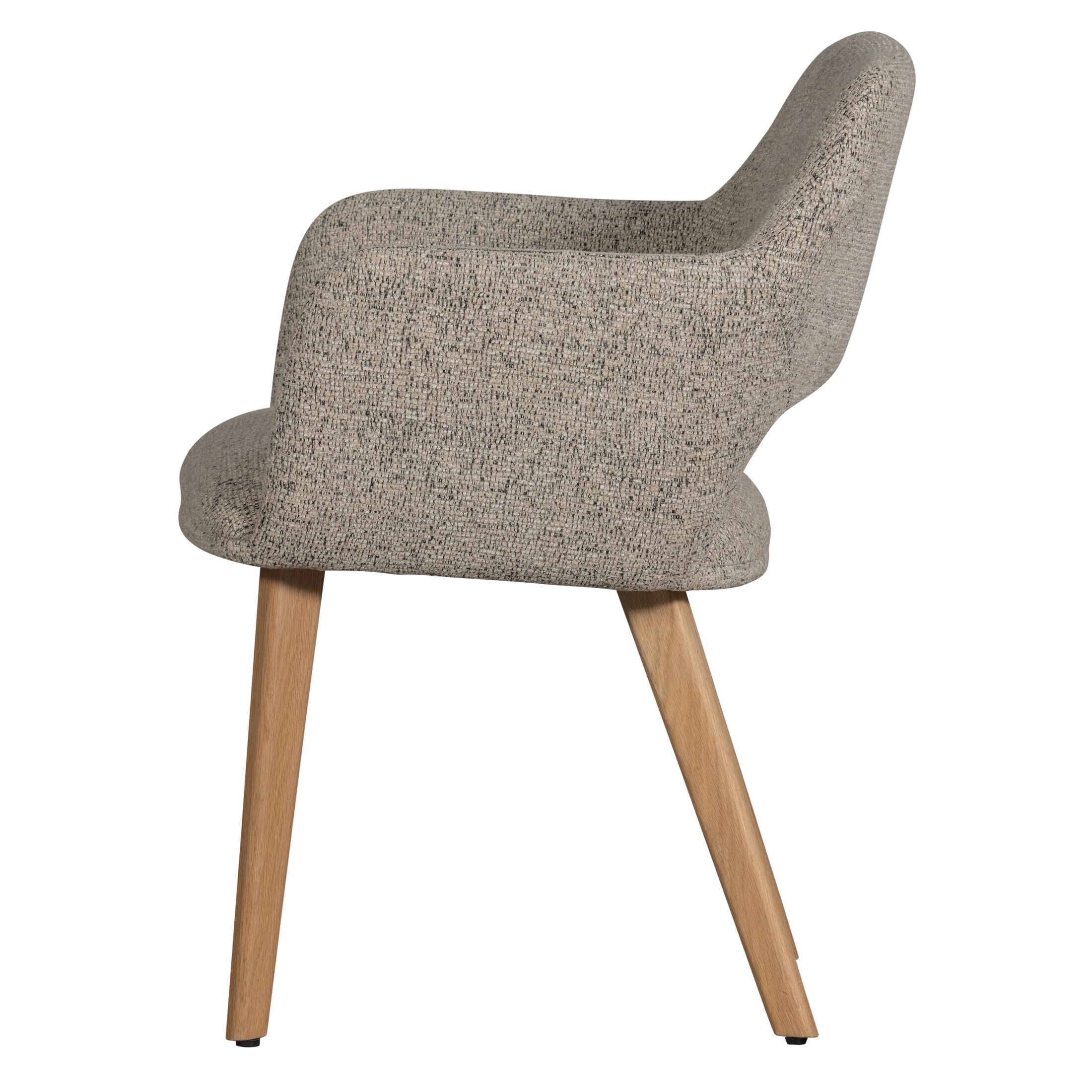 WOOOD Eetkamerstoel 'Murat' Chenille, kleur Naturel