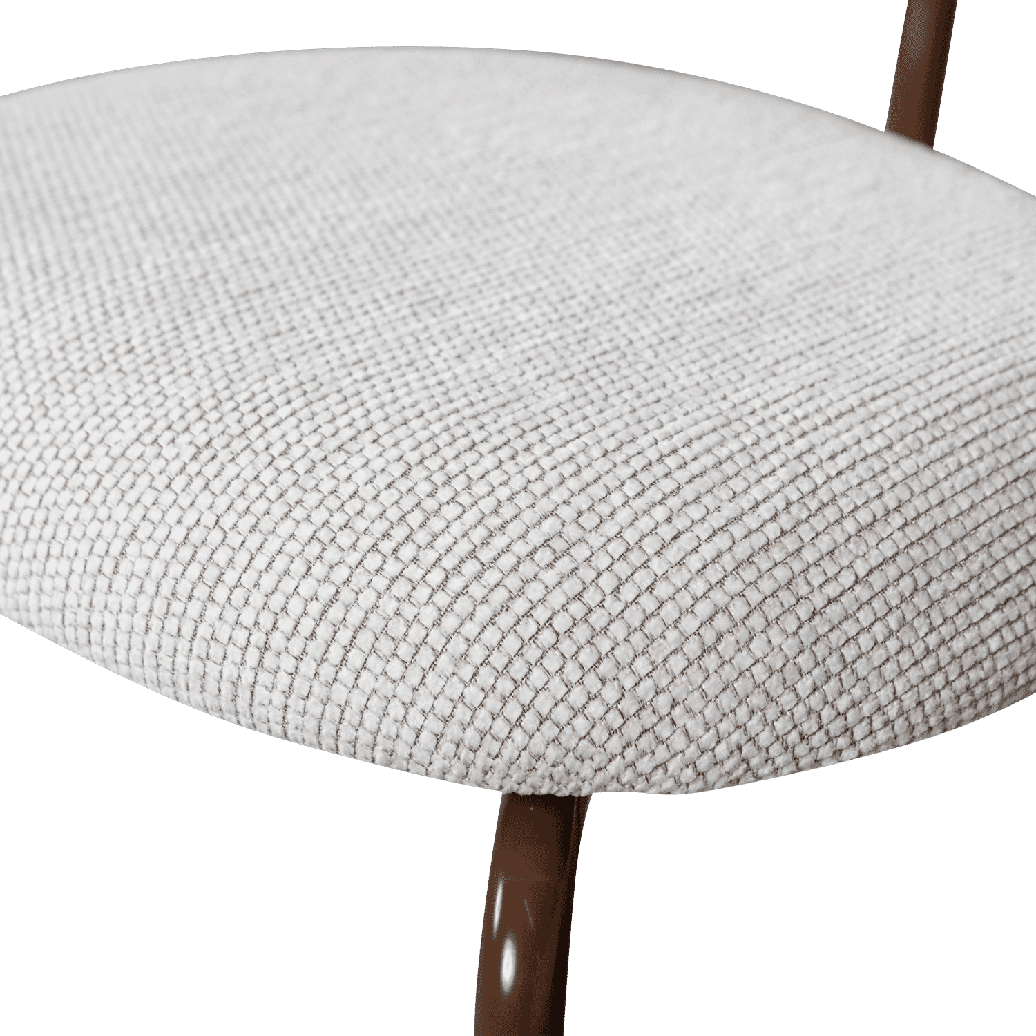 WOOOD Eetkamerstoel 'Travis' Geweven stof, kleur Off White