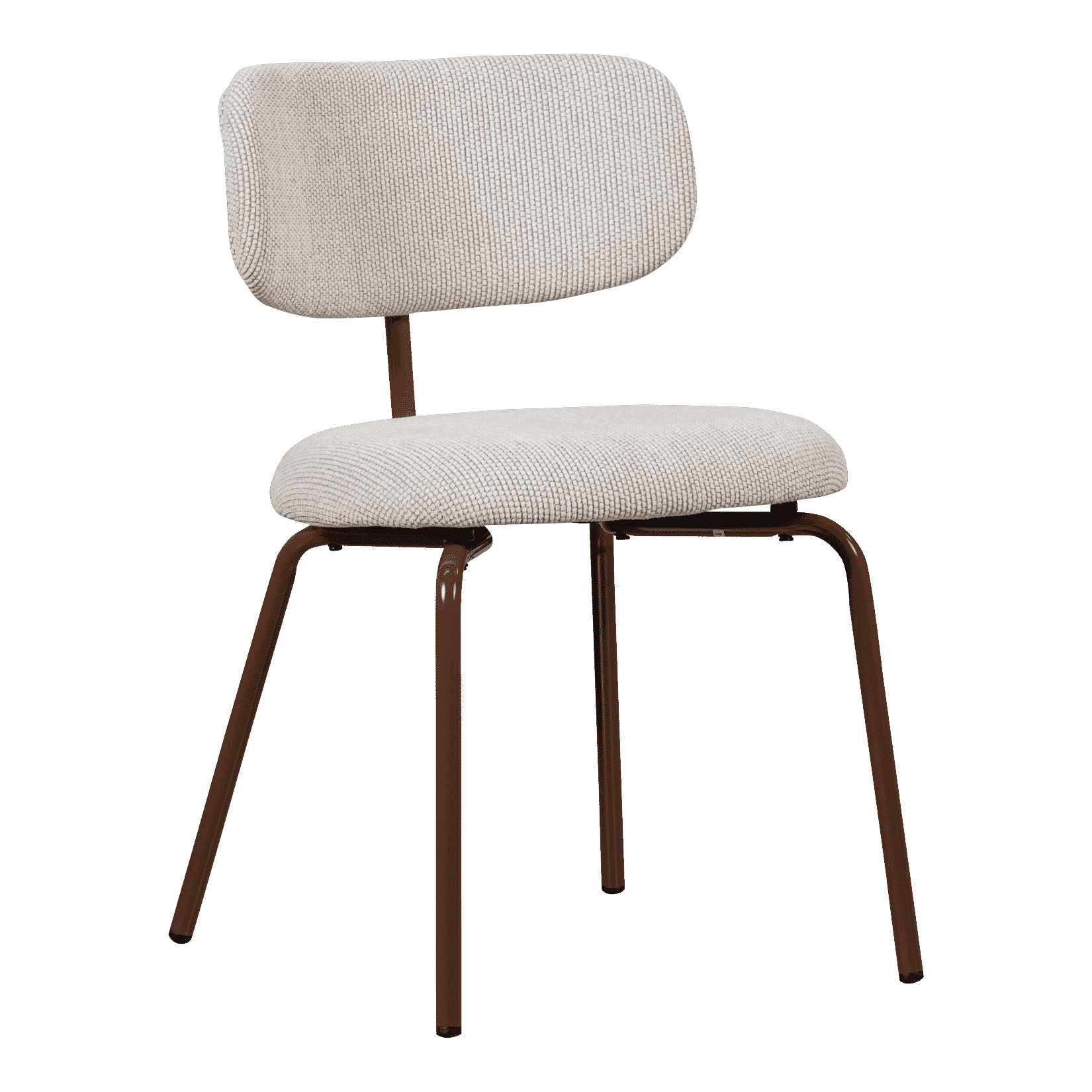 WOOOD Eetkamerstoel Travis Geweven stof - Off White