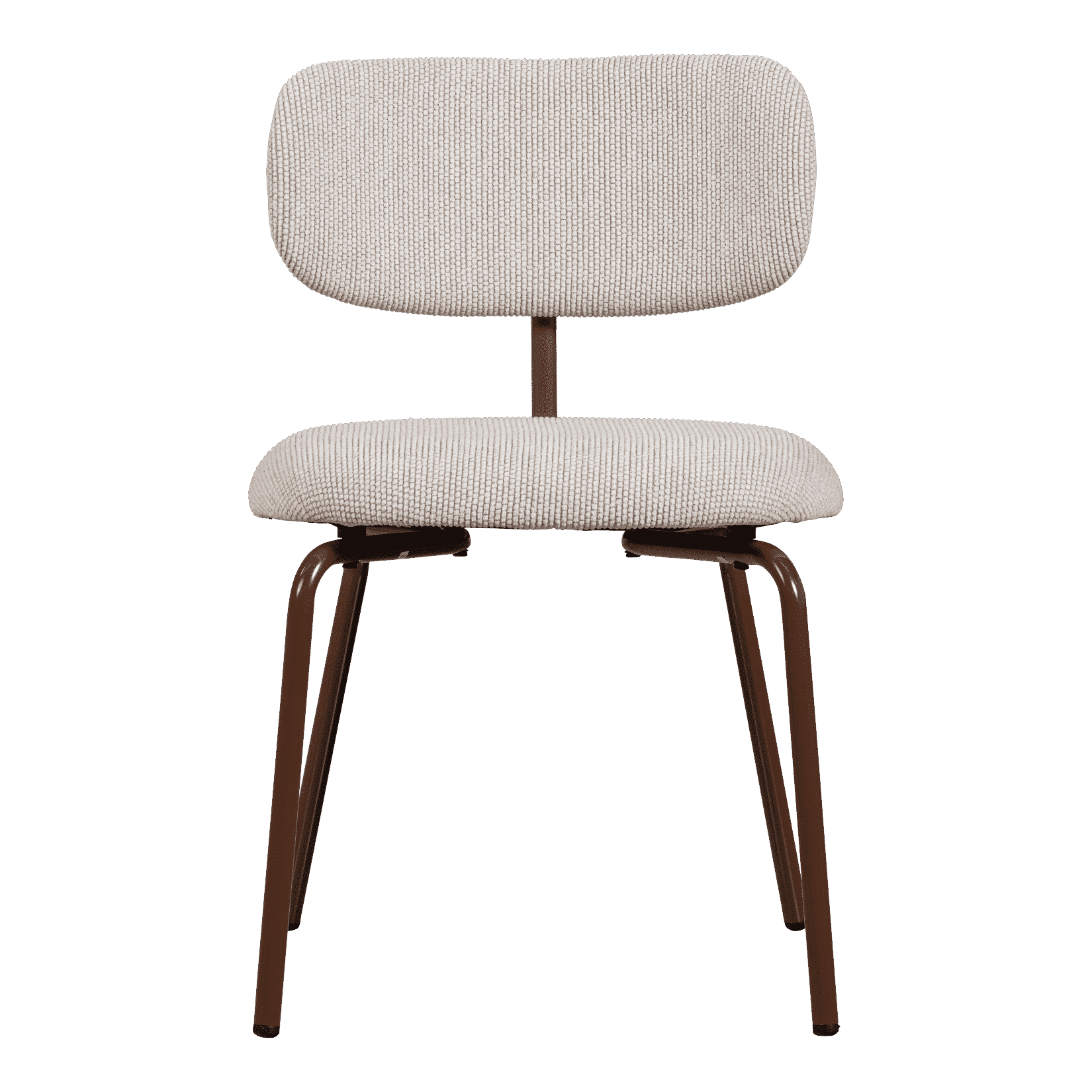 WOOOD Eetkamerstoel 'Travis' Geweven stof, kleur Off White
