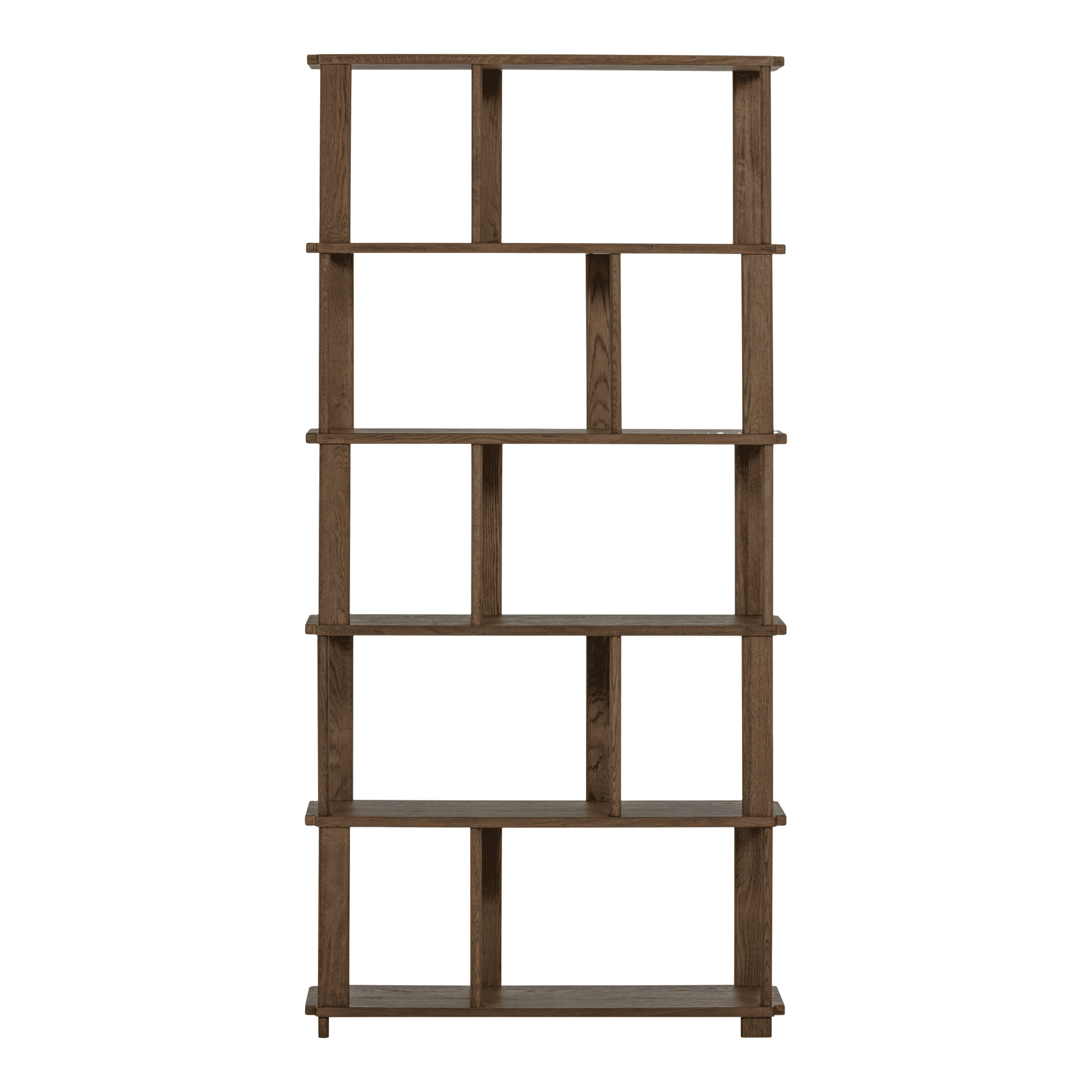 WOOOD Boekenkast 'Riss' Eikenhout, 186 x 90cm, kleur Naturel