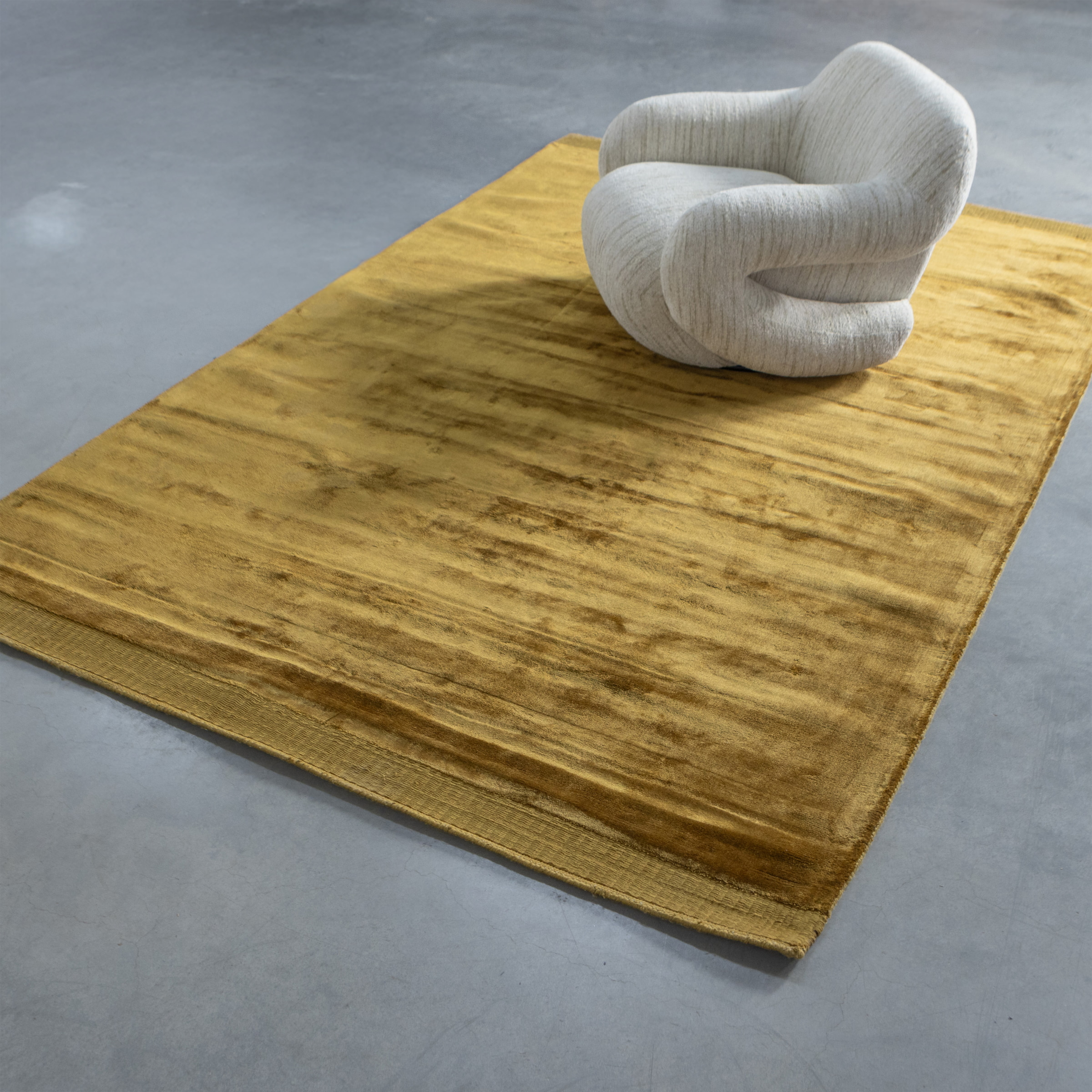 WOOOD Vloerkleed 'Tammo' 200 x 300cm, kleur Honing Geel