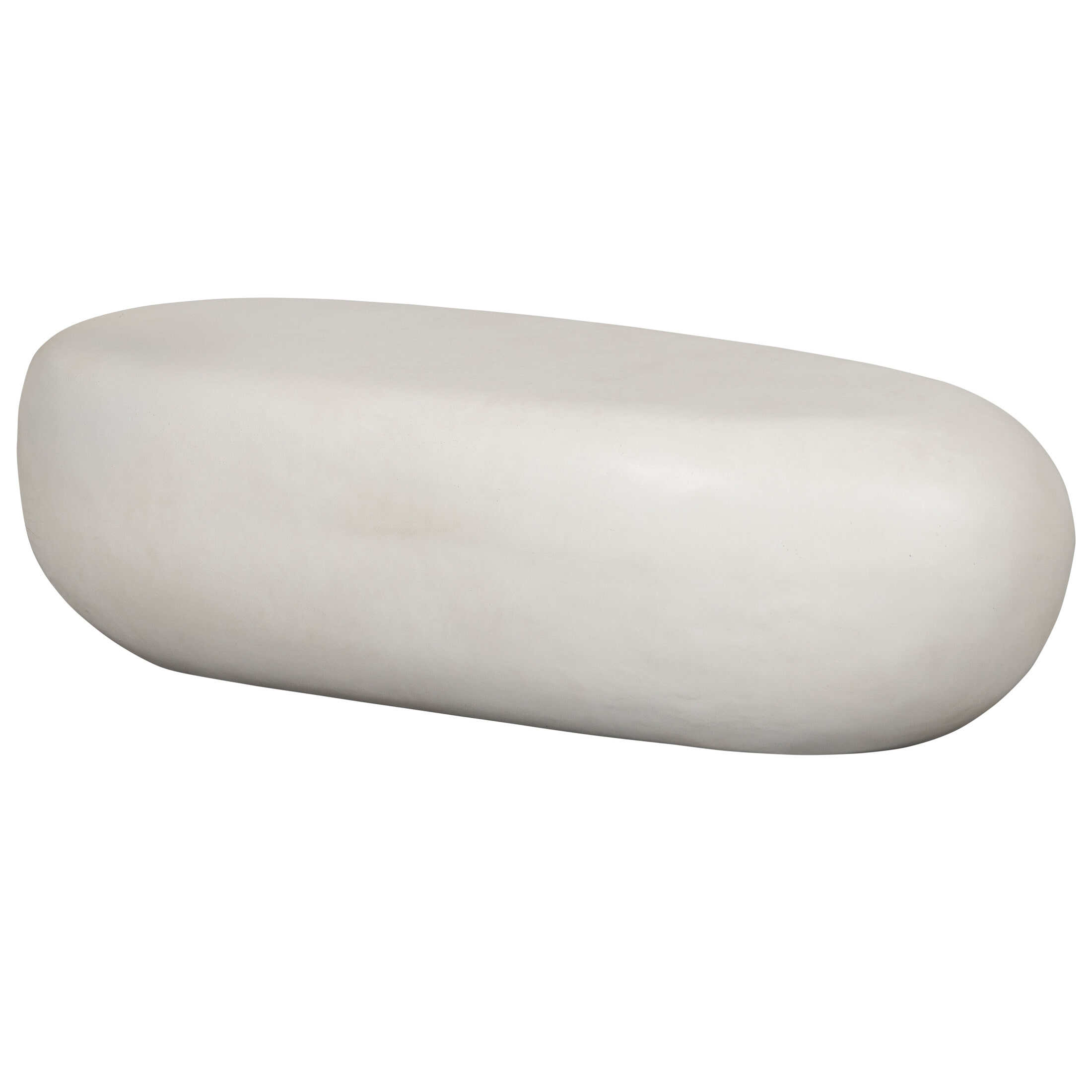 vtwonen Salontafel Pebble Betonlook, 100 x 43cm - Wit - Organisch
