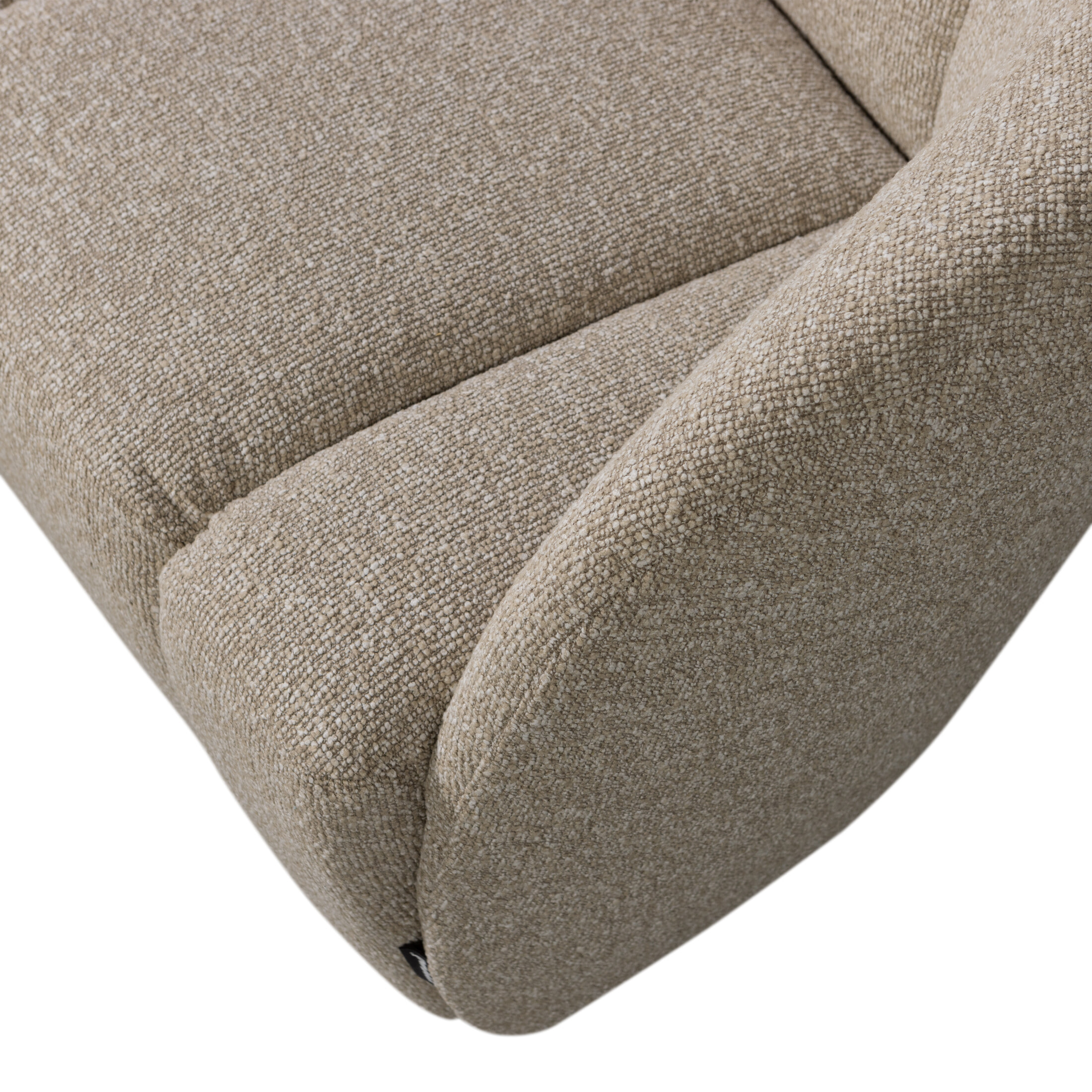 WOOOD 2-zits Bankje 'Mojo' Rechts, Bouclé, kleur Beige Melange