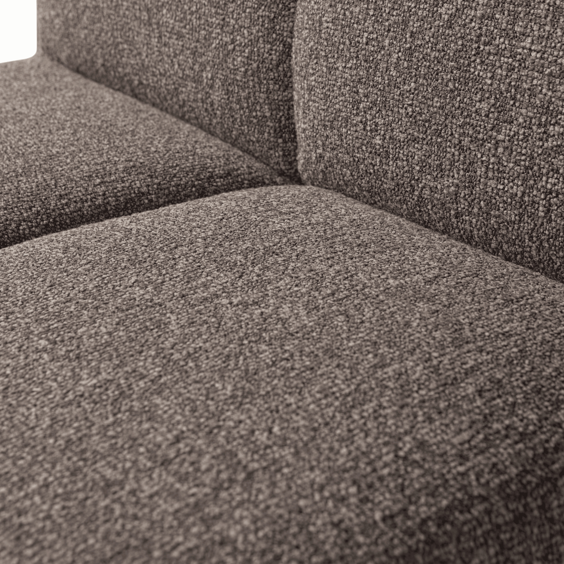 WOOOD Eetkamerbank 'Mojo' Bouclé, 84cm, kleur Bruin Melange