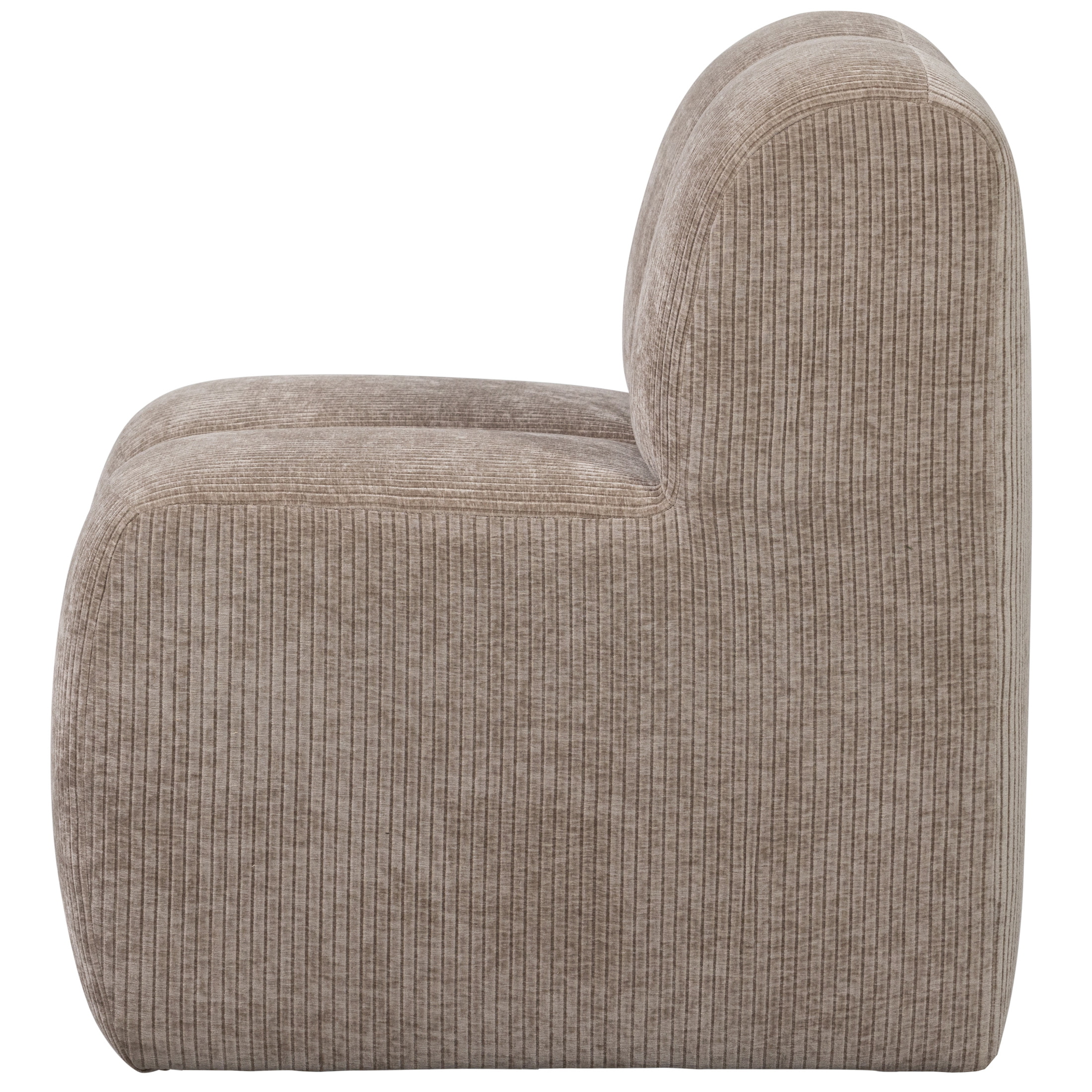 WOOOD Eetkamerbank 'Mojo' Geweven Rib, 84cm, kleur Donker Zand