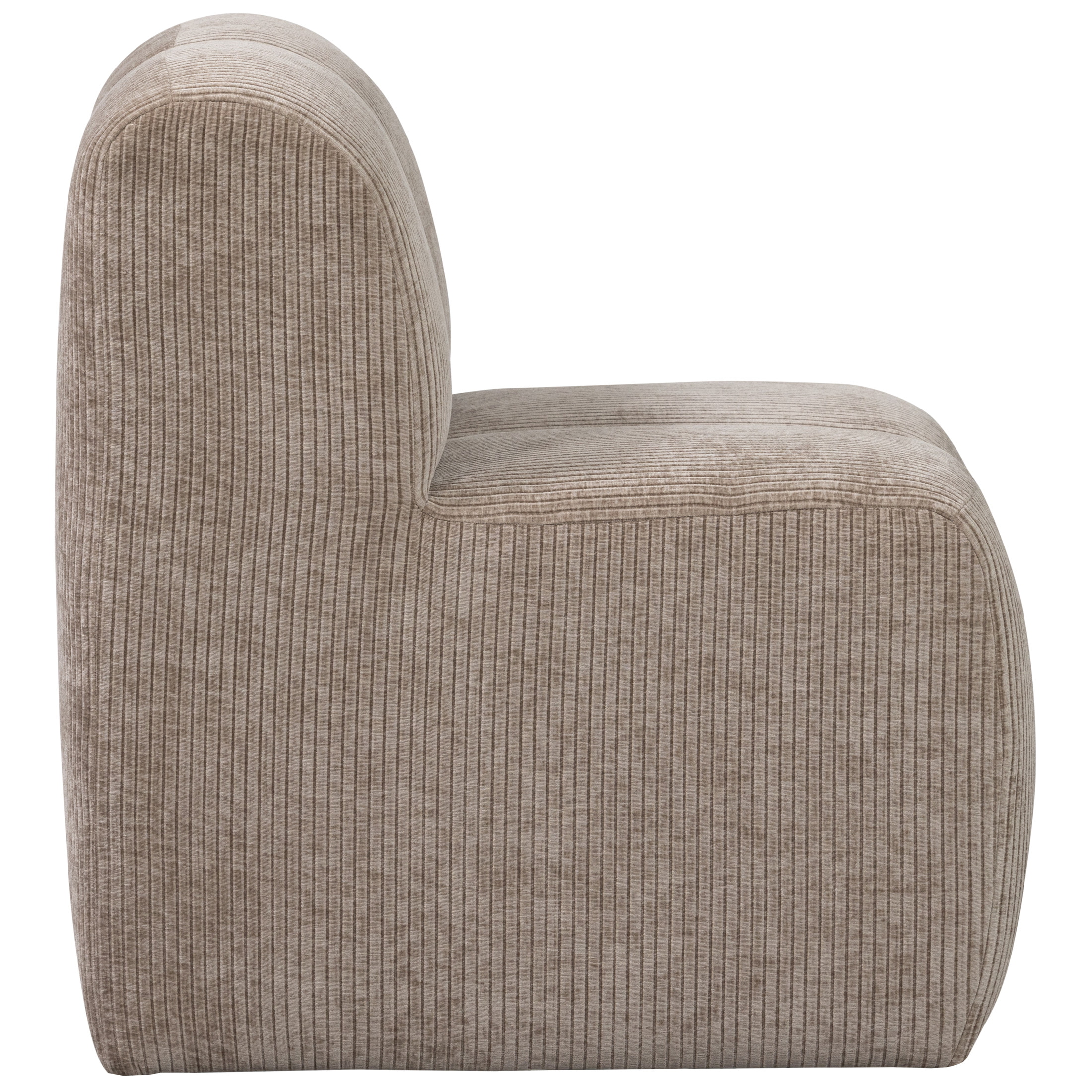WOOOD Eetkamerbank 'Mojo' Geweven Rib, 84cm, kleur Donker Zand