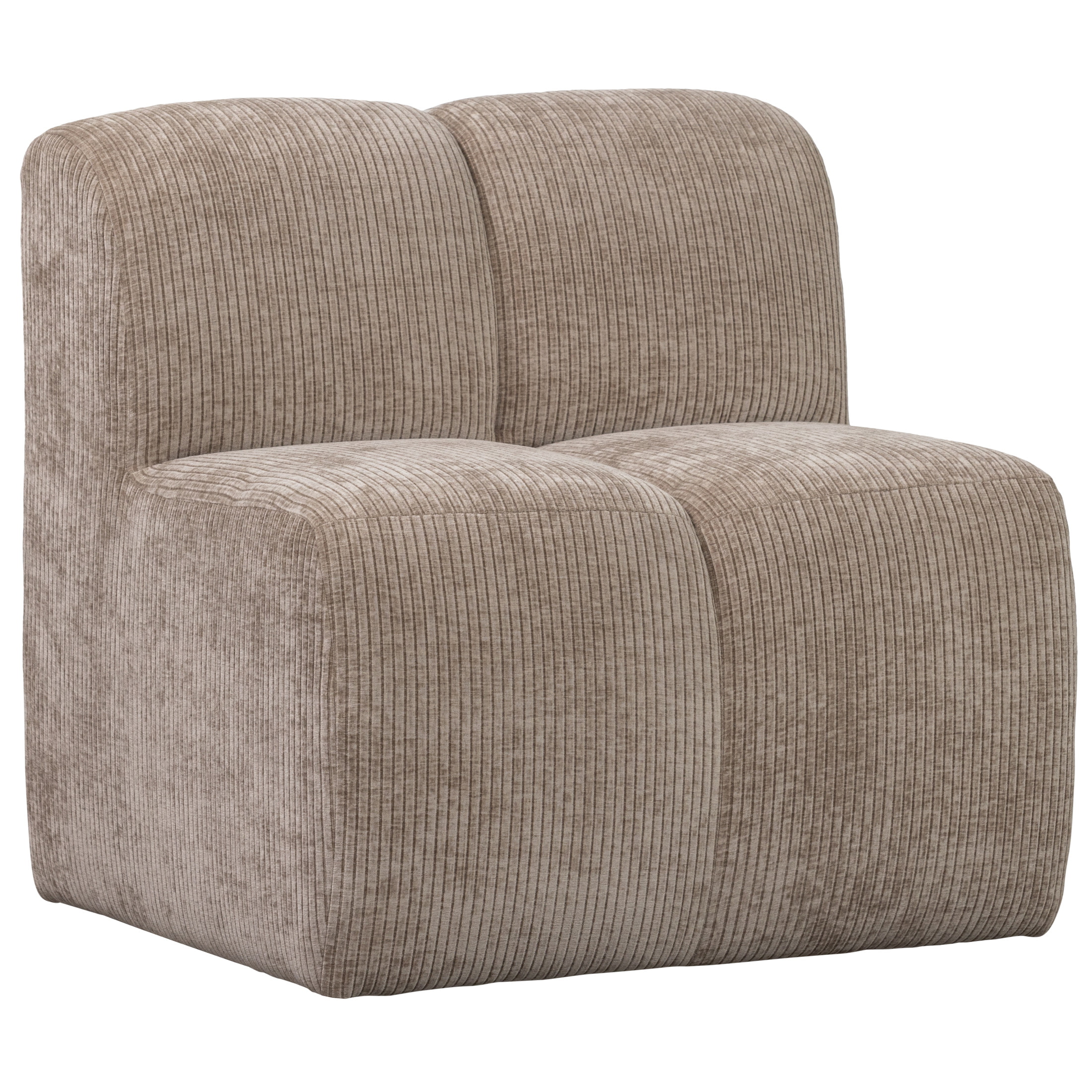 WOOOD Eetkamerbank 'Mojo' Geweven Rib, 84cm, kleur Donker Zand