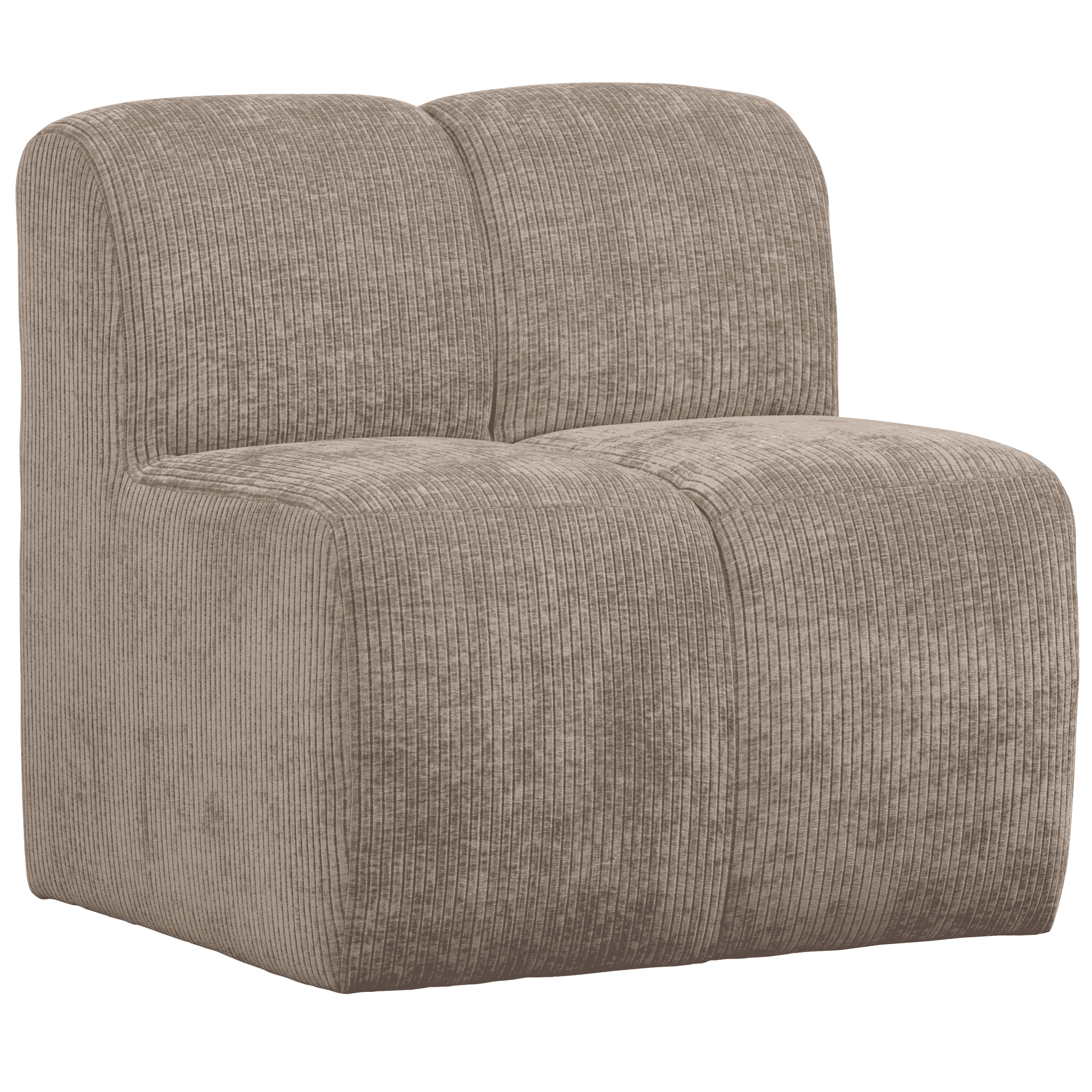 WOOOD Eetkamerbank 'Mojo' Geweven Rib, kleur Donker Zand