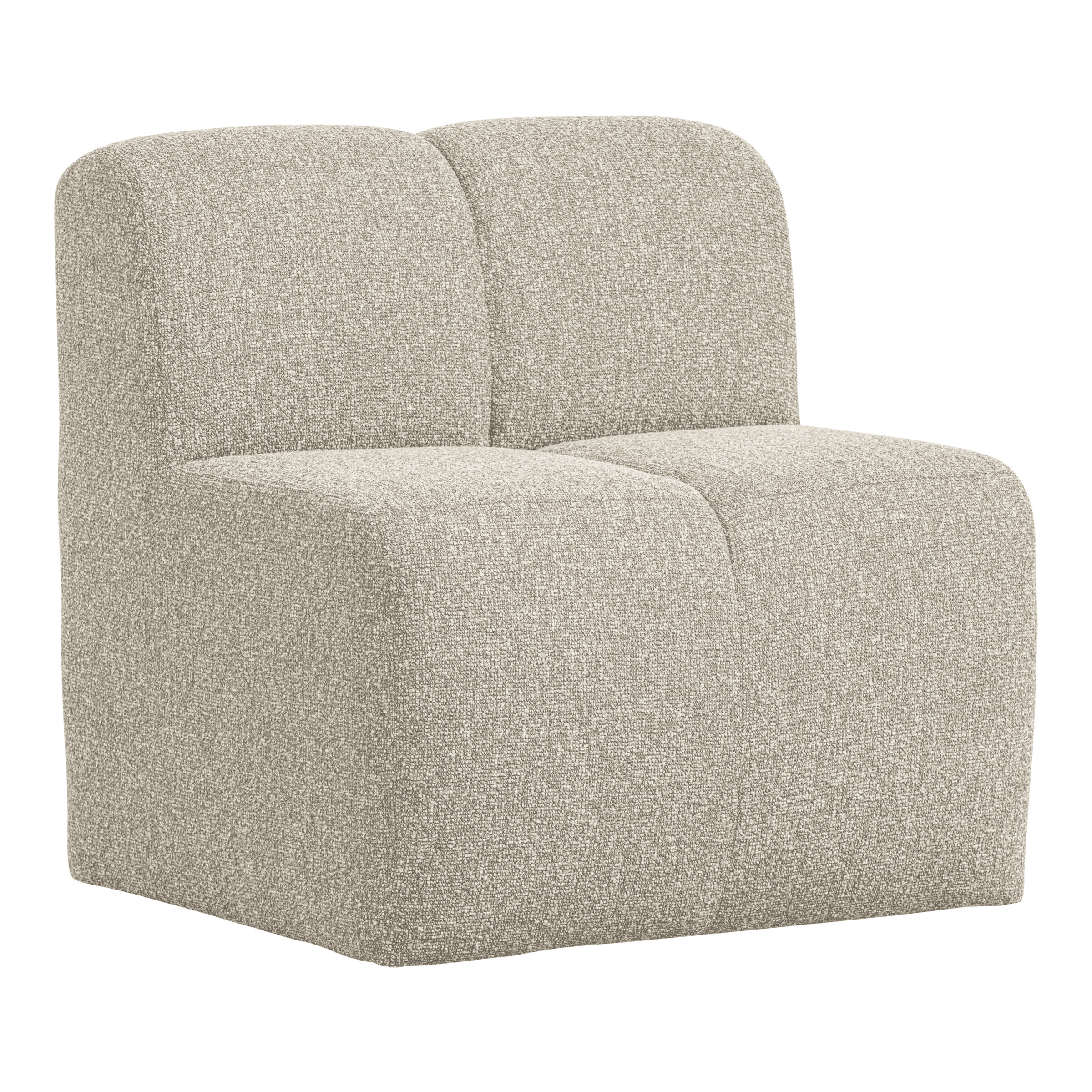 WOOOD Eetkamerbank 'Mojo' Bouclé, 84cm, kleur Beige Melange