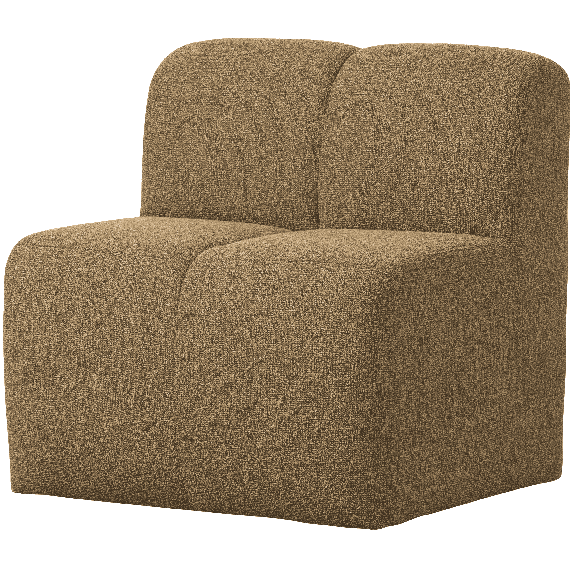 WOOOD Bank Mojo Bouclé, 84cm - Geel/Bruin Melange