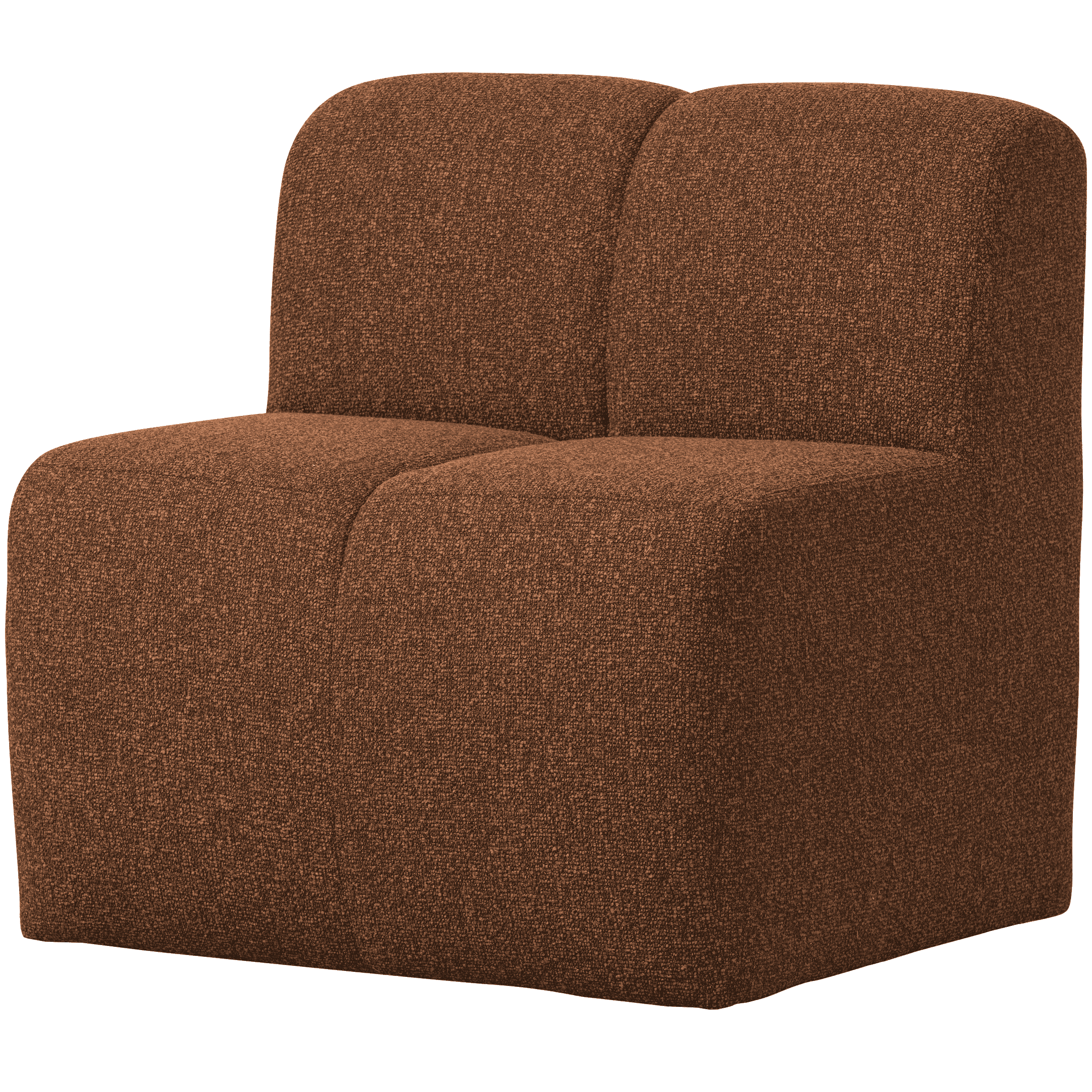 WOOOD Bank Mojo Bouclé, 84cm - Roestbruin Melange