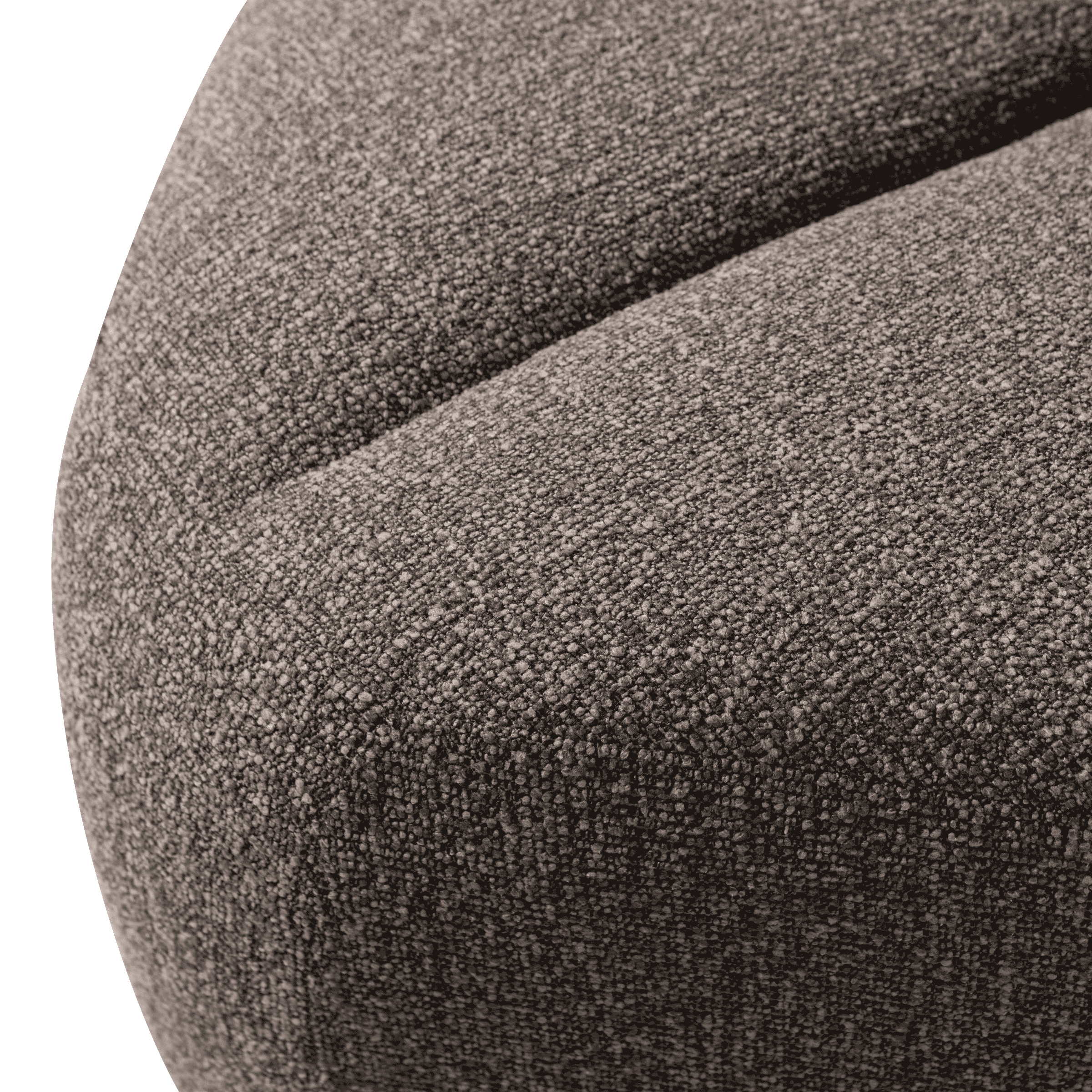 WOOOD Eetkamerbank 'Mojo' Bouclé, Hoek, kleur Bruin Melange