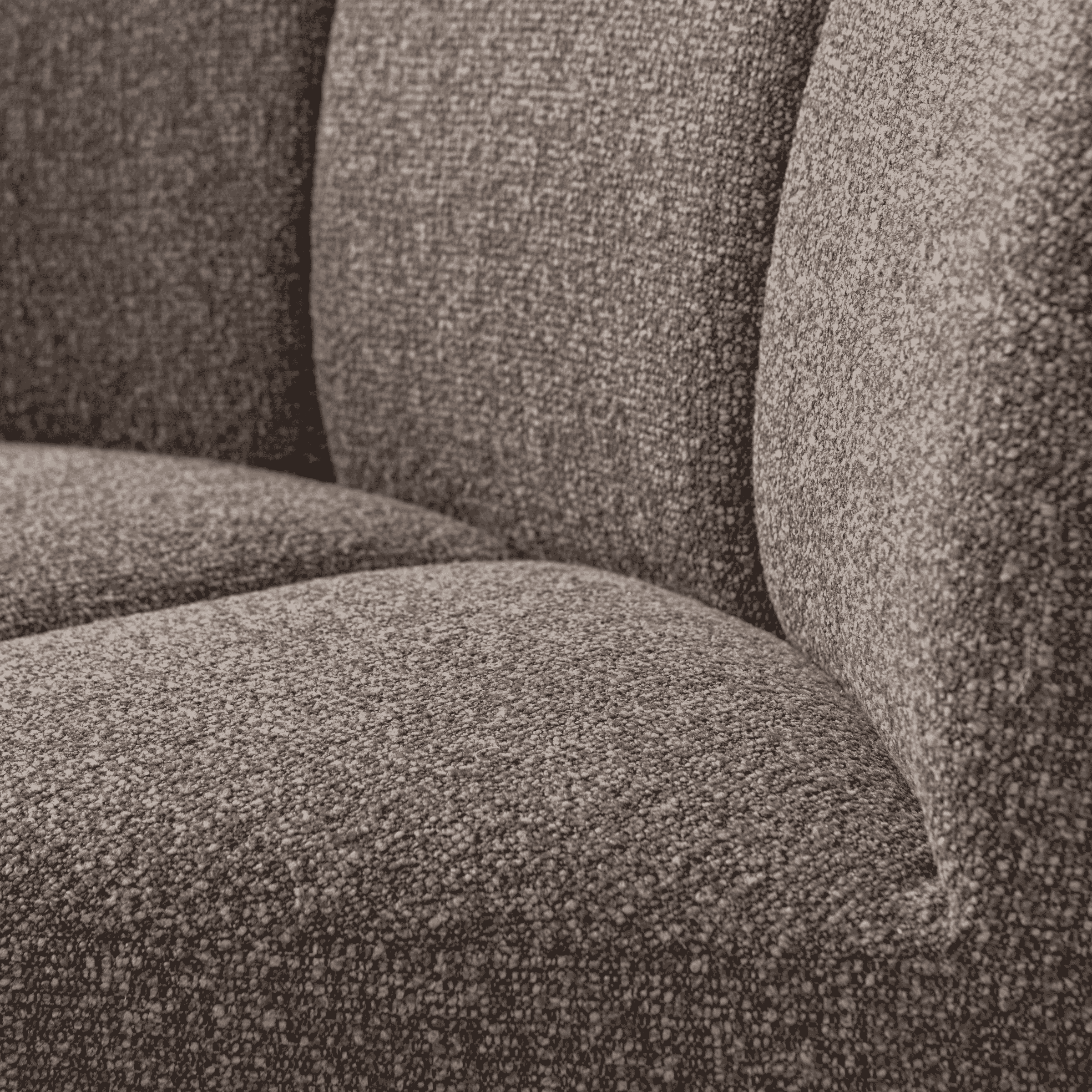 WOOOD Eetkamerbank 'Mojo' Bouclé, Hoek, kleur Bruin Melange