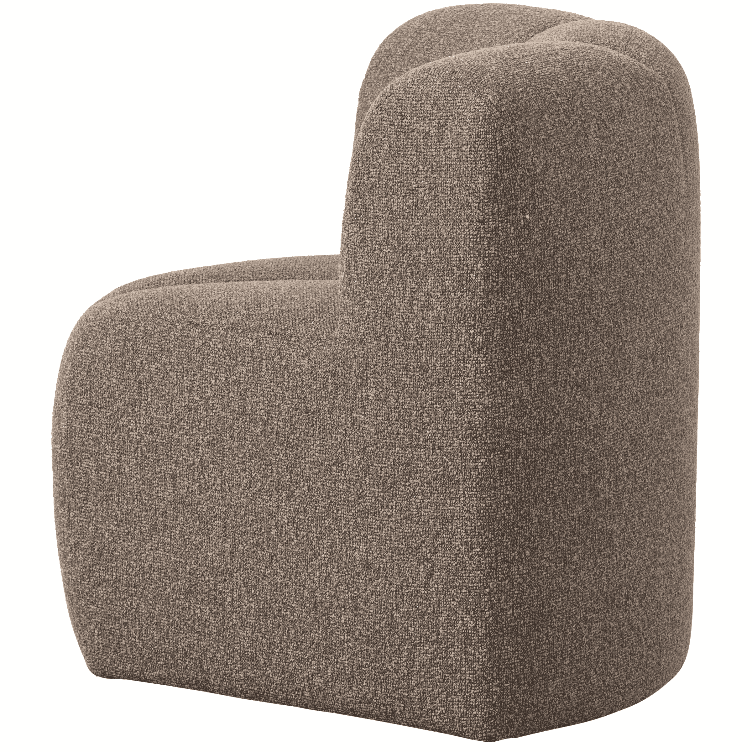 WOOOD Eetkamerbank 'Mojo' Bouclé, Hoek, kleur Bruin Melange