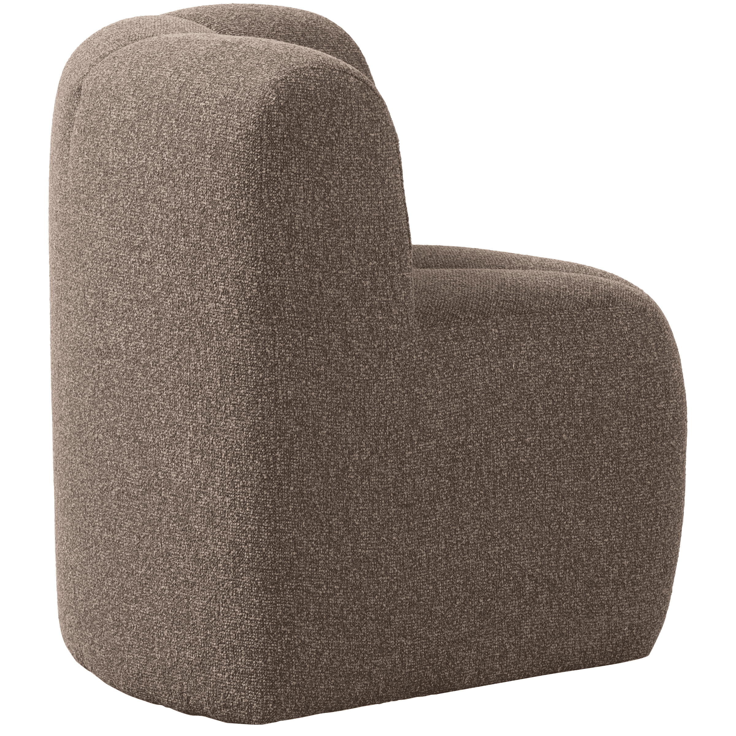 WOOOD Eetkamerbank 'Mojo' Bouclé, Hoek, kleur Bruin Melange