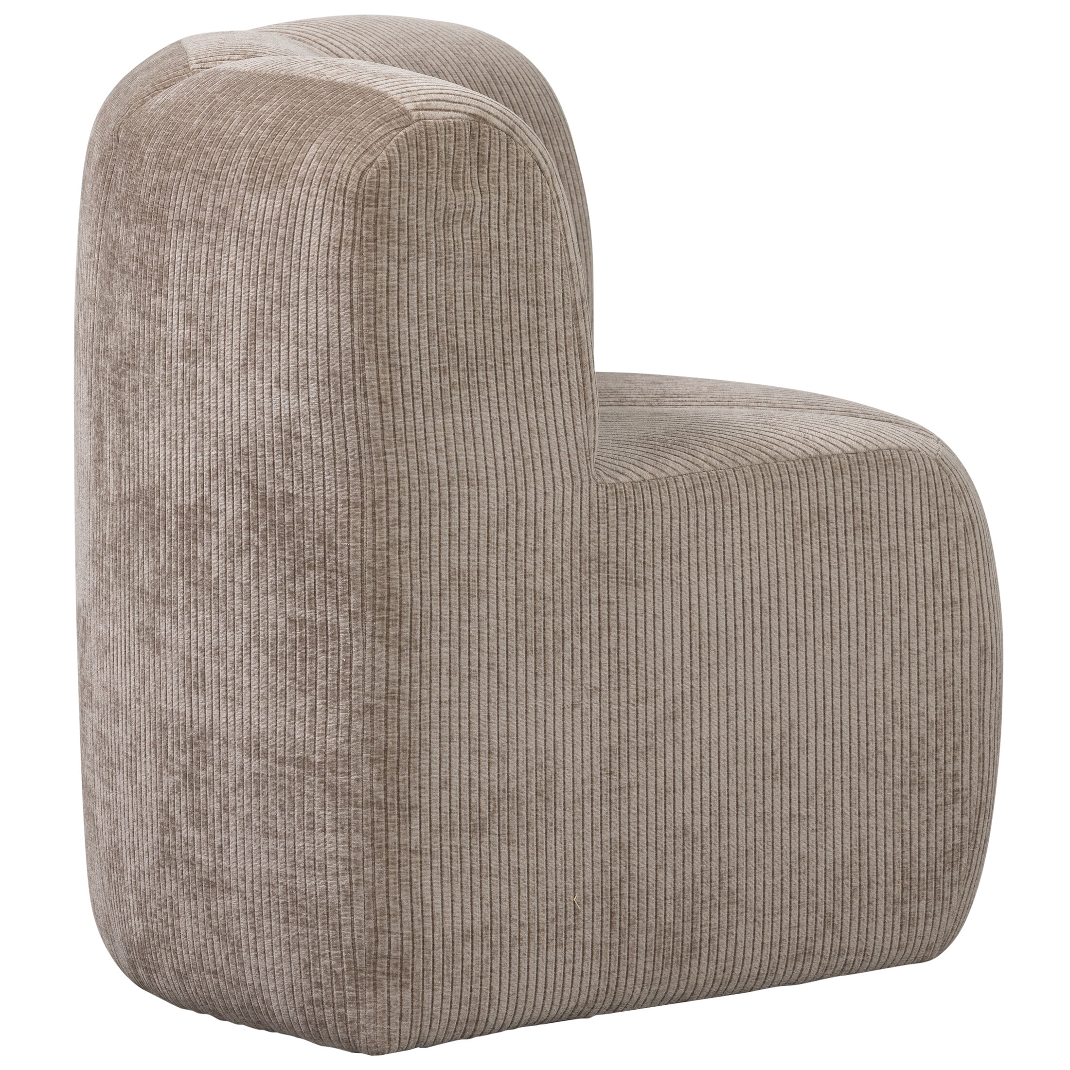 WOOOD Eetkamerbank 'Mojo' Geweven Rib, Hoek, kleur Donker Zand