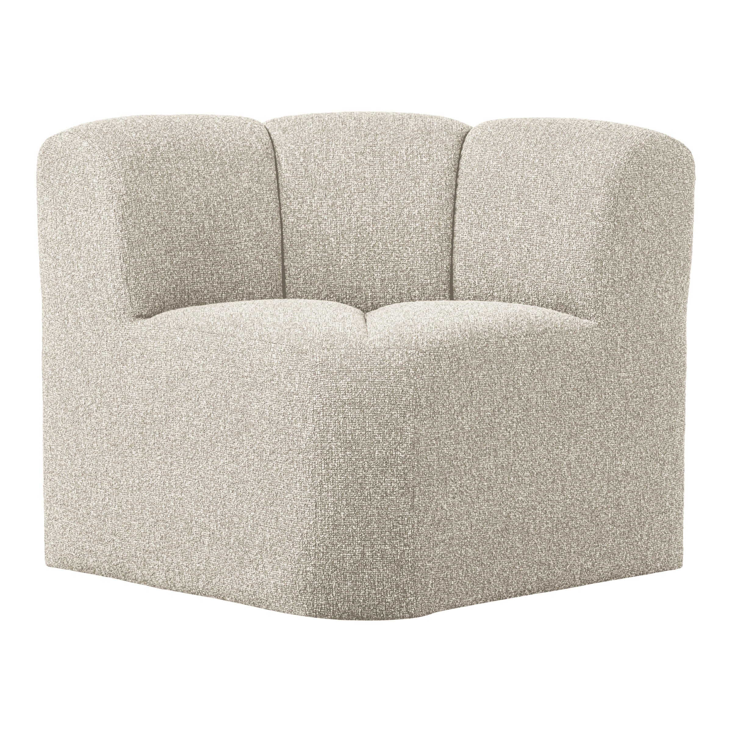 WOOOD Eetkamerbank 'Mojo' Bouclé, Hoek, kleur Beige Melange