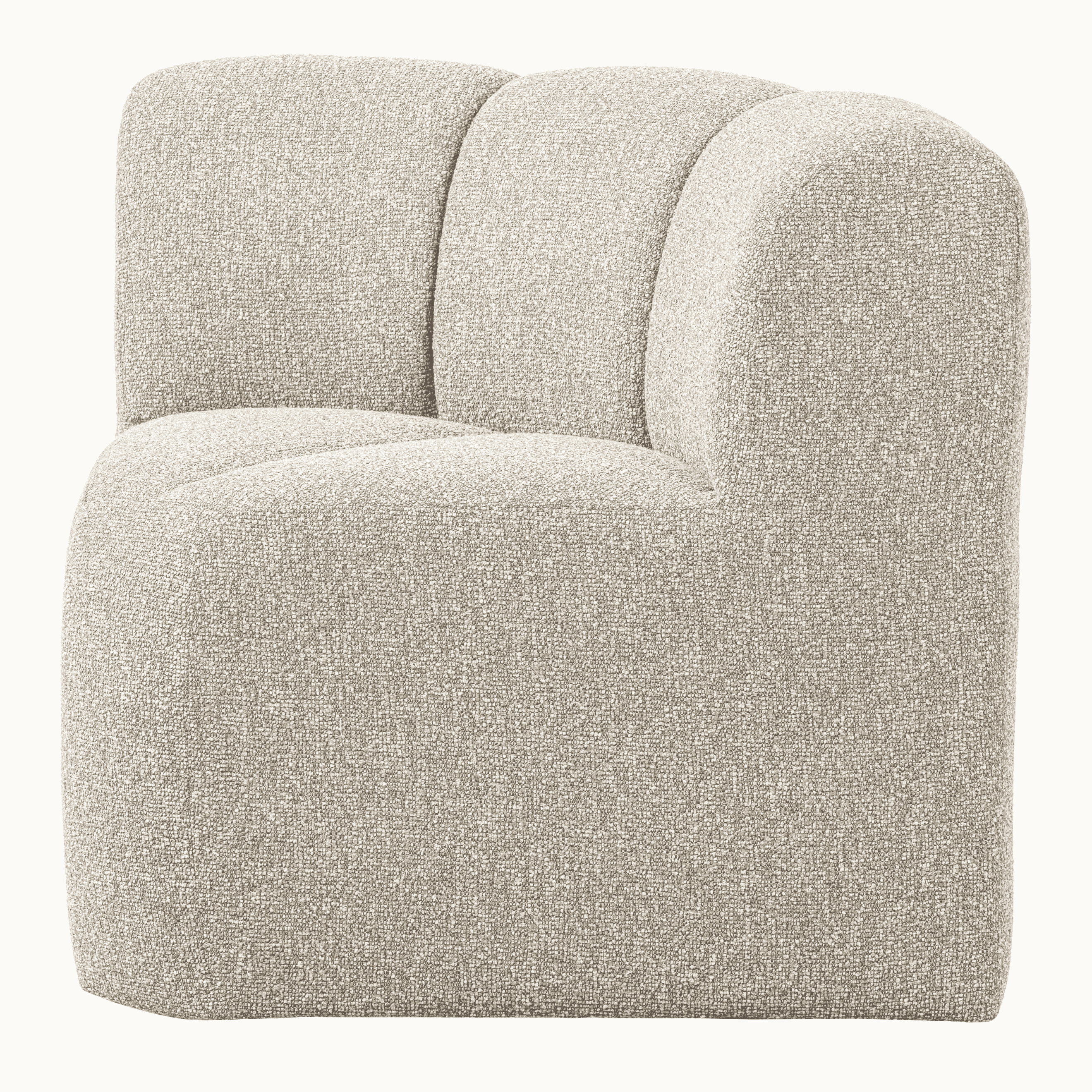 WOOOD Eetkamerbank 'Mojo' Bouclé, Hoek, kleur Beige Melange