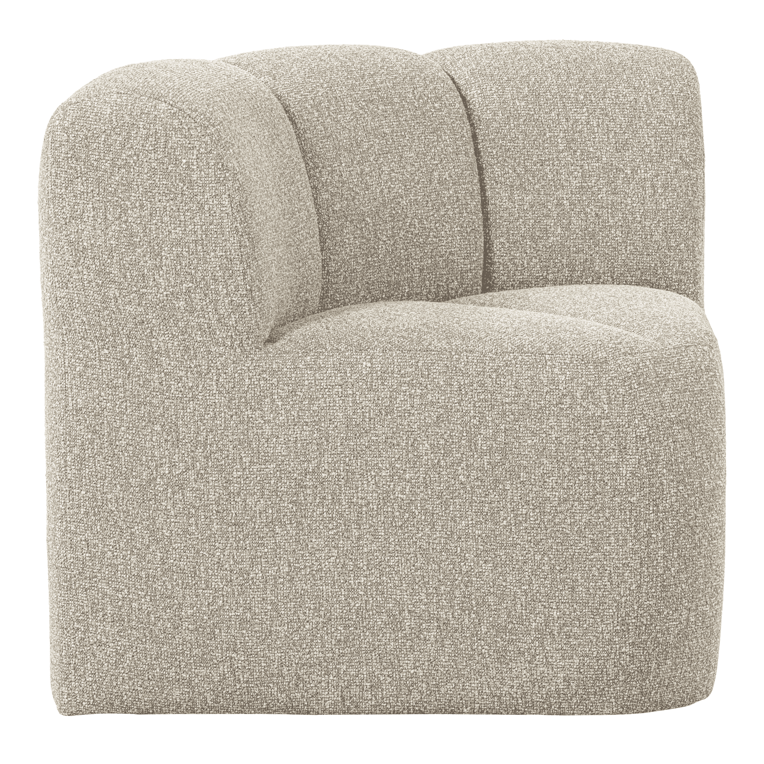 WOOOD Eetkamerbank 'Mojo' Bouclé, Hoek, kleur Beige Melange