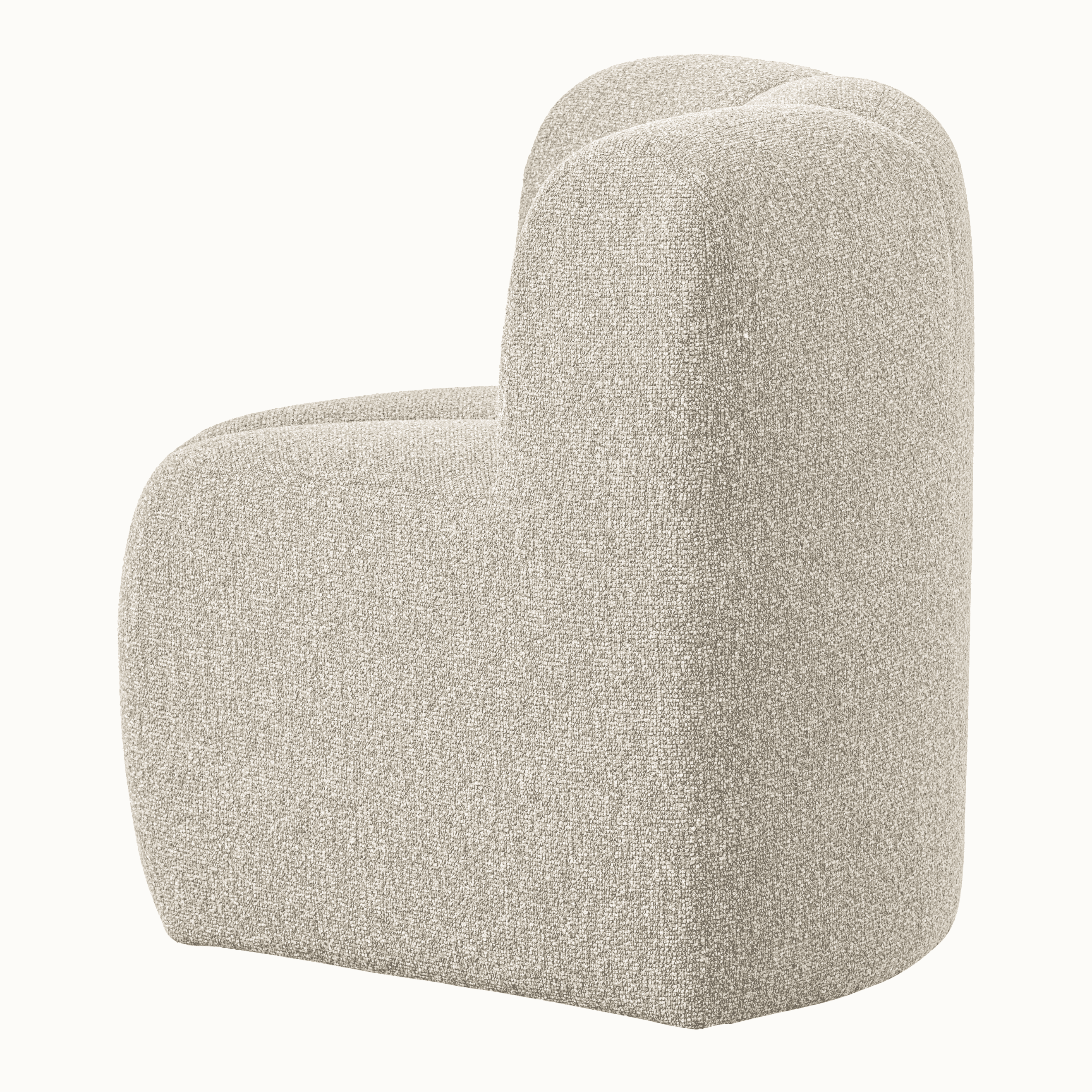 WOOOD Eetkamerbank 'Mojo' Bouclé, Hoek, kleur Beige Melange