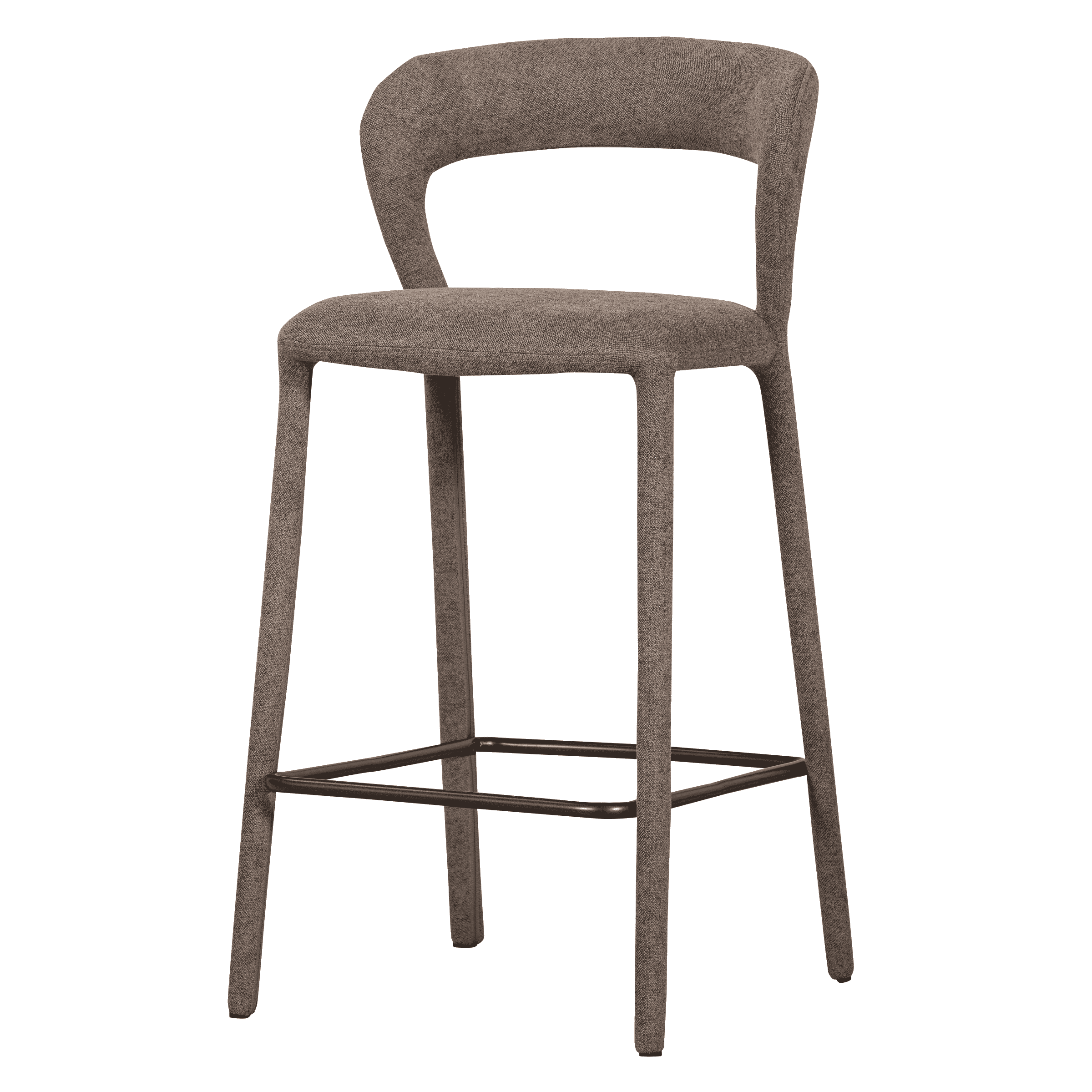 WOOOD Barstoel Noble Geweven stof - Taupe (zithoogte 71cm)