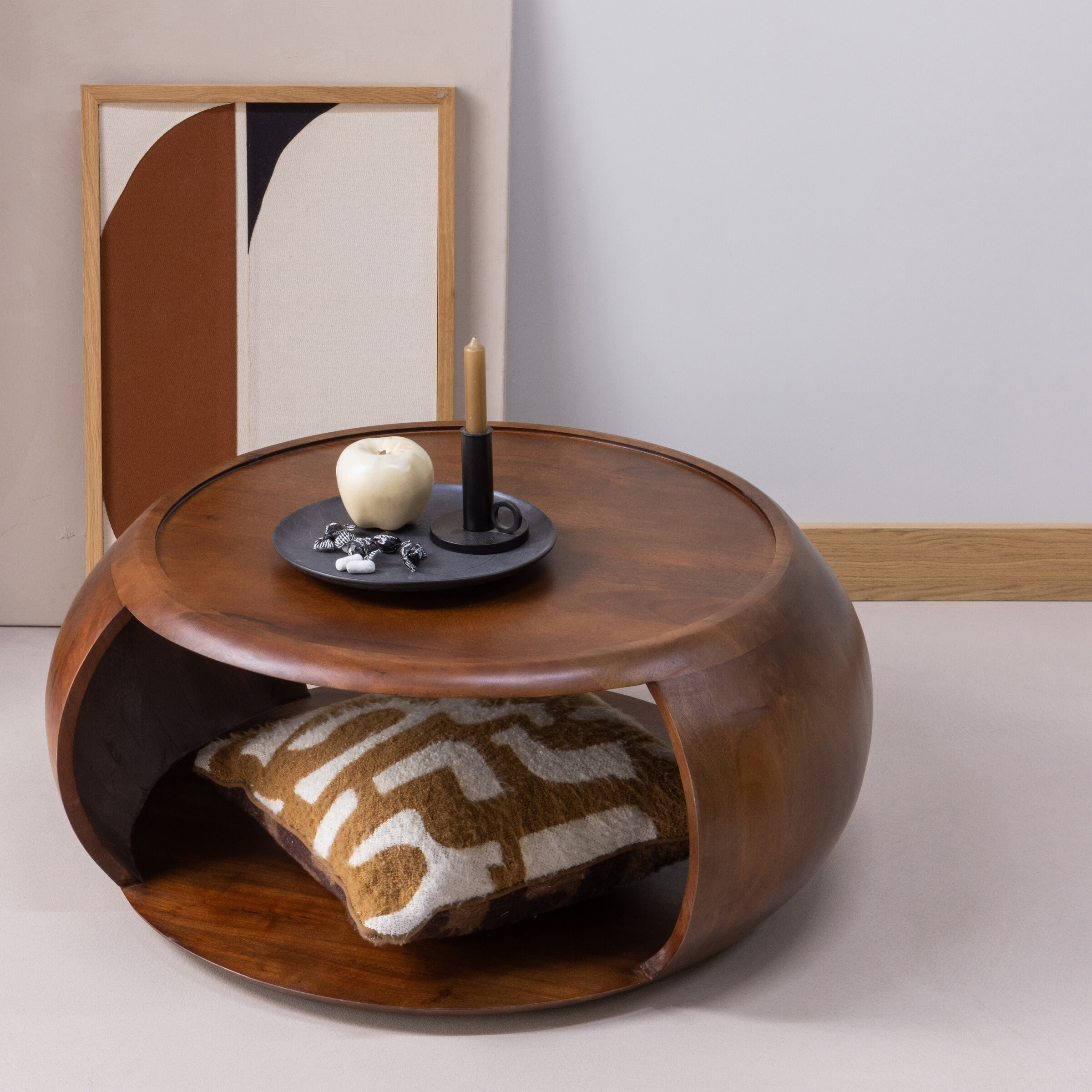 WOOOD Ronde Salontafel 'Cole' Mangohout, 72cm