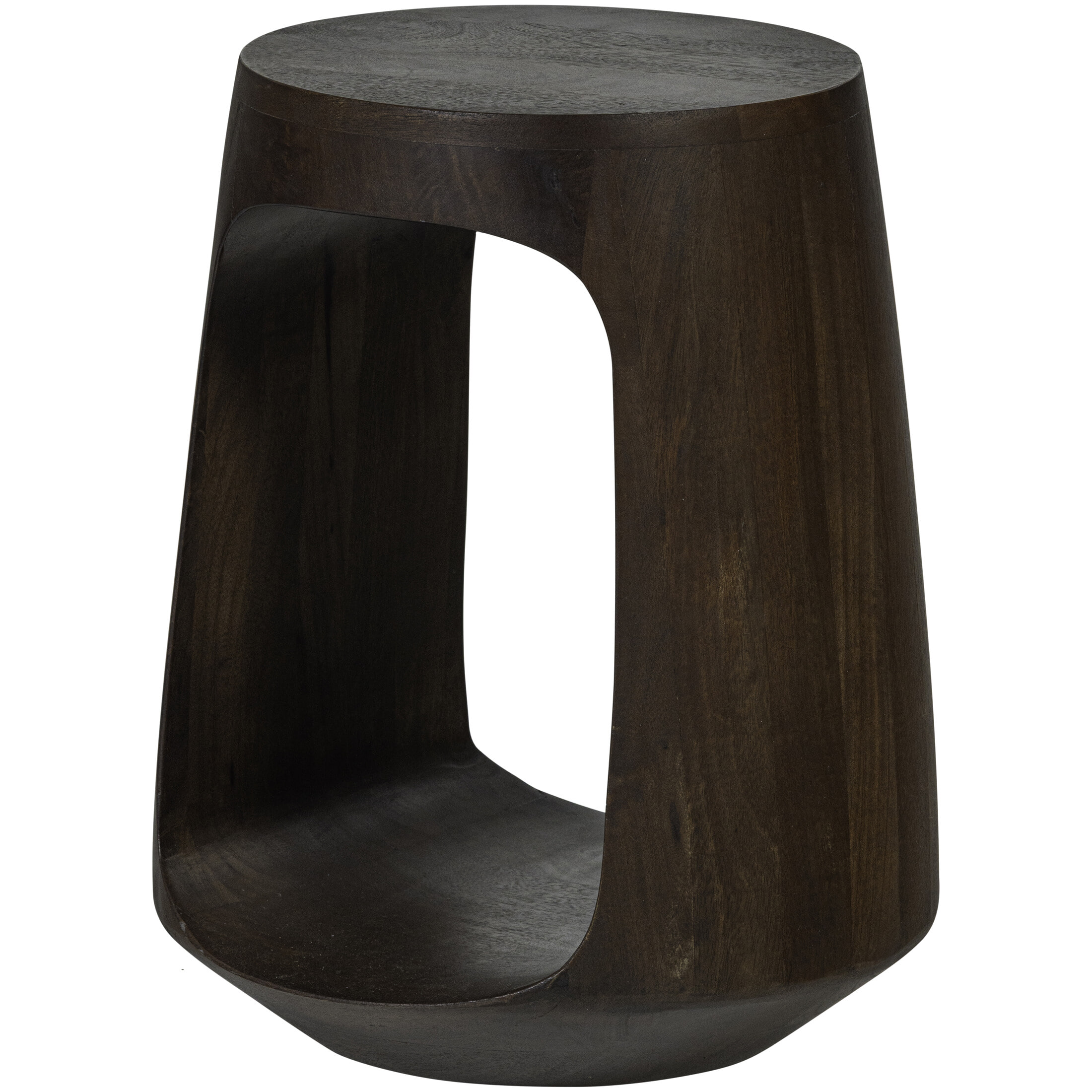 WOOOD Ronde Bijzettafel Bayo Walnoot mangohout, 33cm
