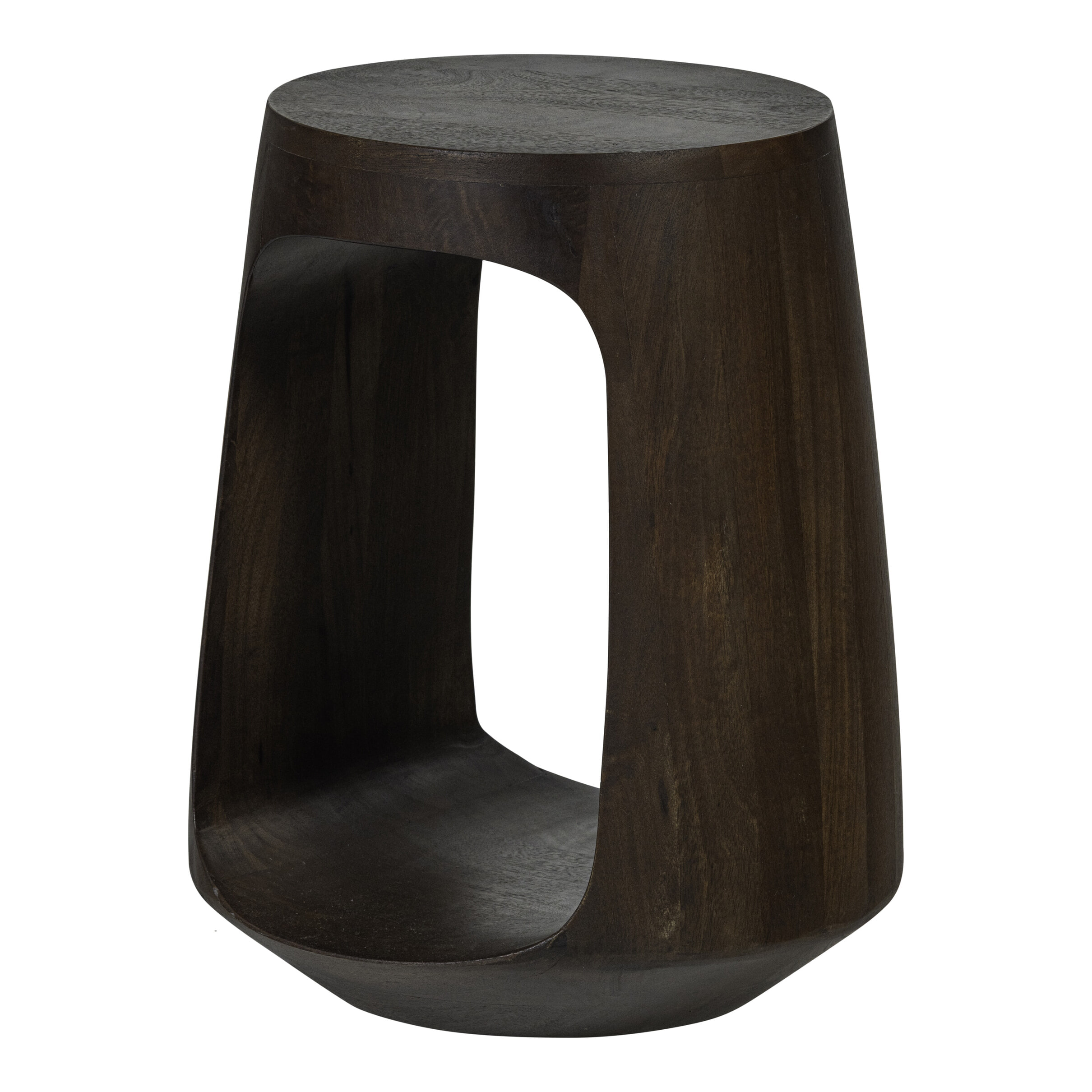 WOOOD Ronde Bijzettafel 'Bayo' Walnoot mangohout, 33cm