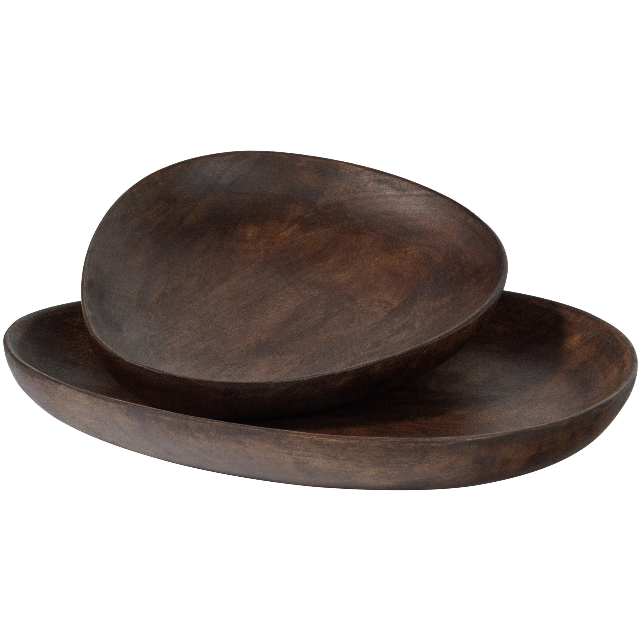 WOOOD Dienblad Sevran Mangohout, Set van 2 stuks - Bruin