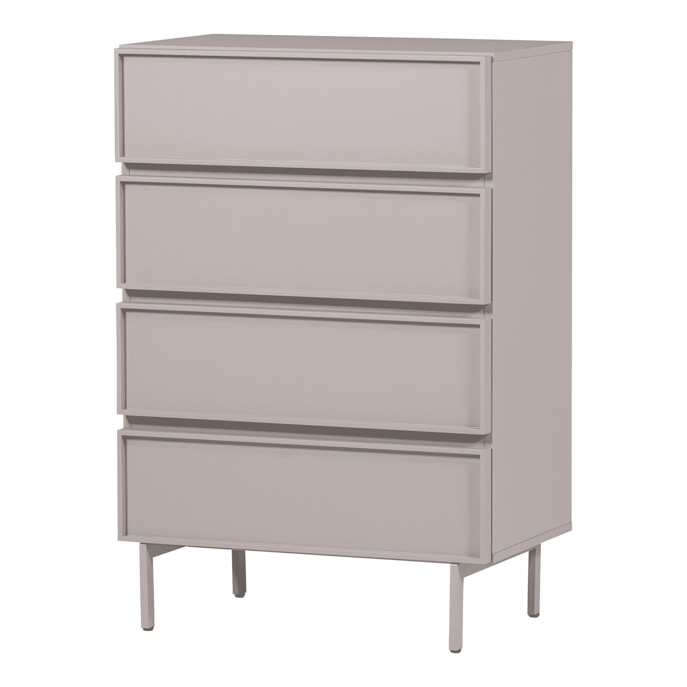 WOOOD Ladekast 'Tours' Met 4 laden, kleur Zand