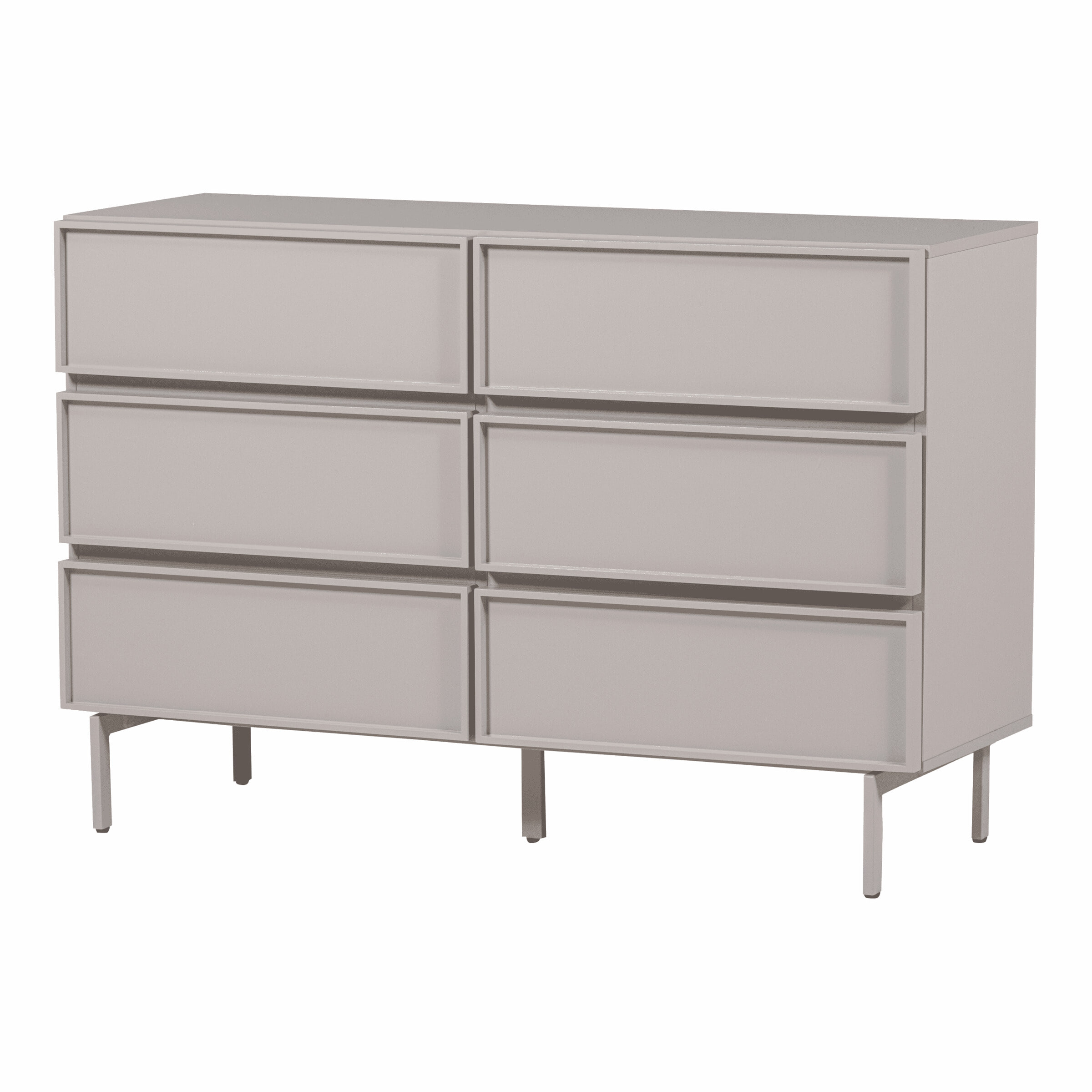 WOOOD Ladekast 'Tours' Met 6 laden, kleur Zand