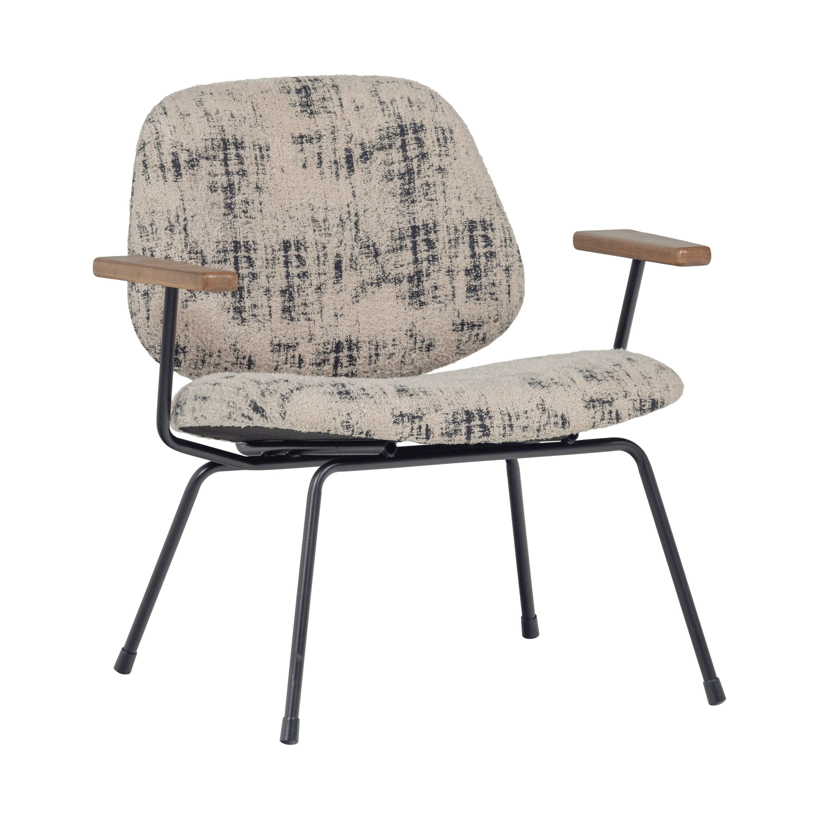 WOOOD Fauteuil Aure Chenille - Beige/Zwart