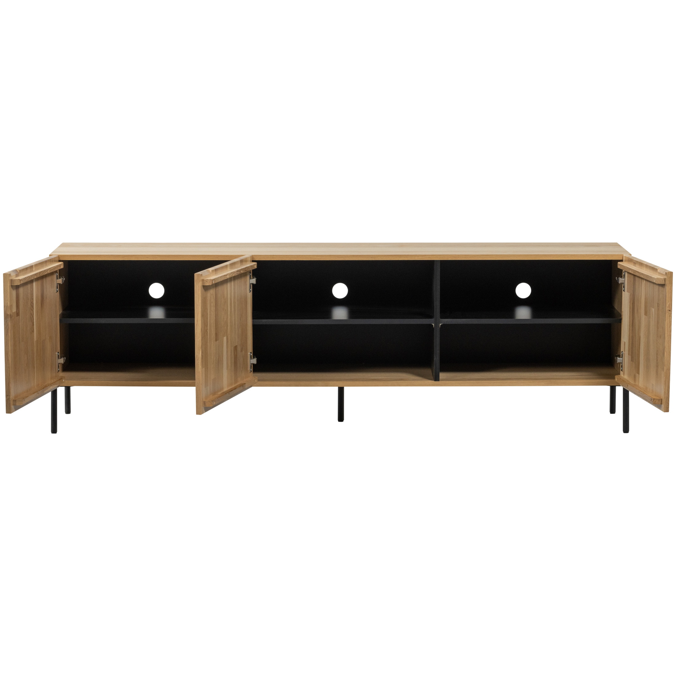 WOOOD TV-meubel 'Bono' Eikenhout, 180cm, kleur Naturel