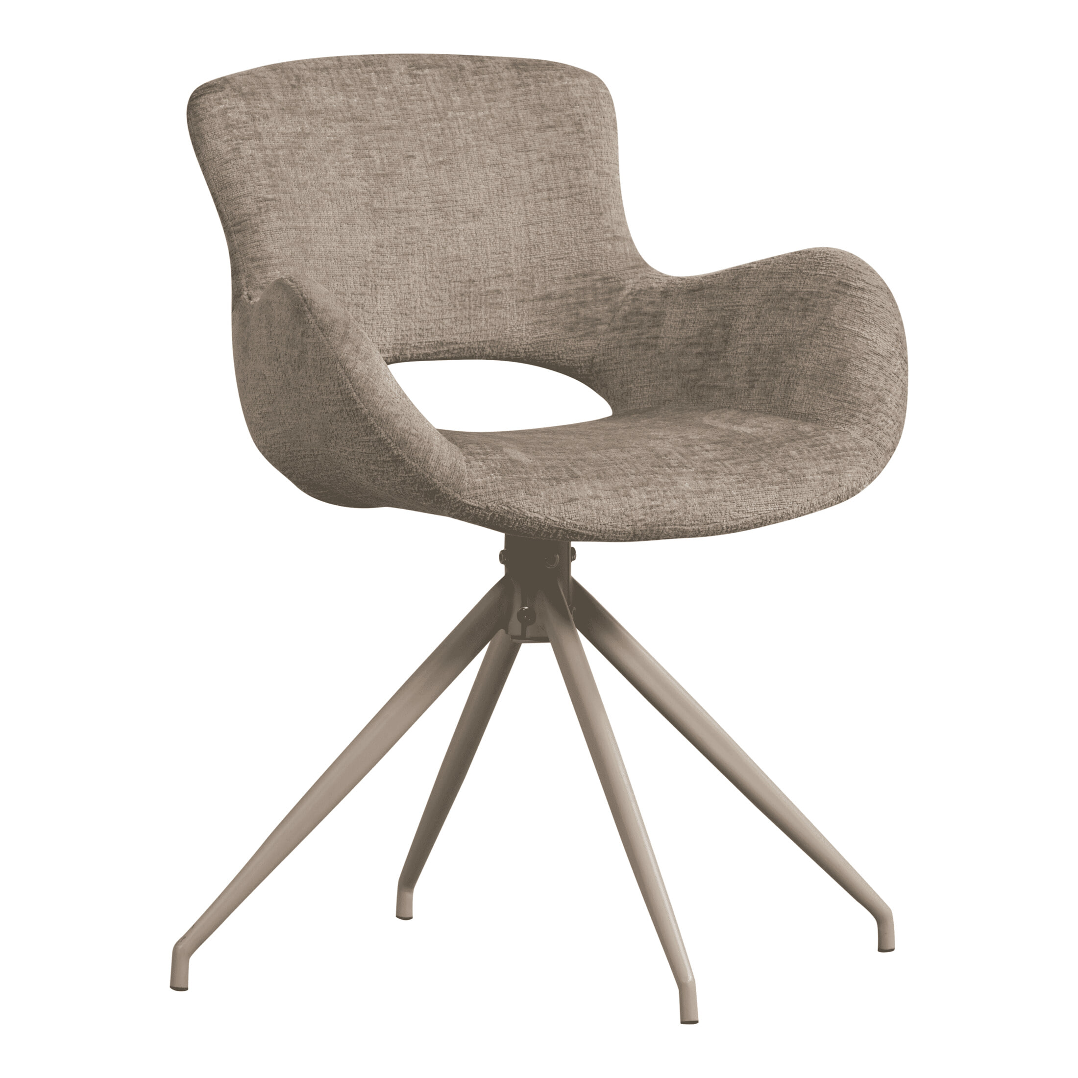 WOOOD Draaibare Eetkamerstoel 'Eliva' Structure Velvet