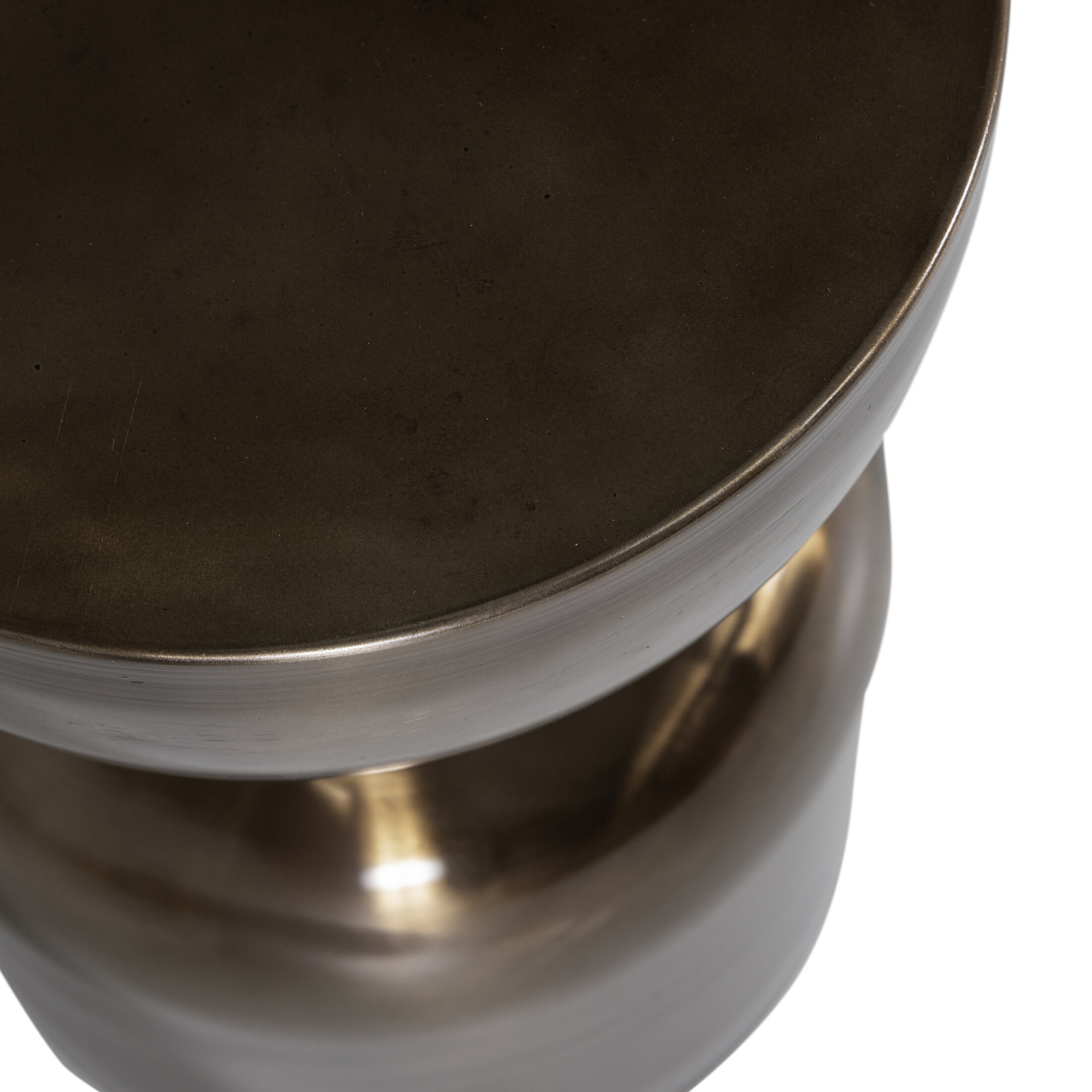 WOOOD Ronde Bijzettafel 'Frits' 30cm, kleur Brons