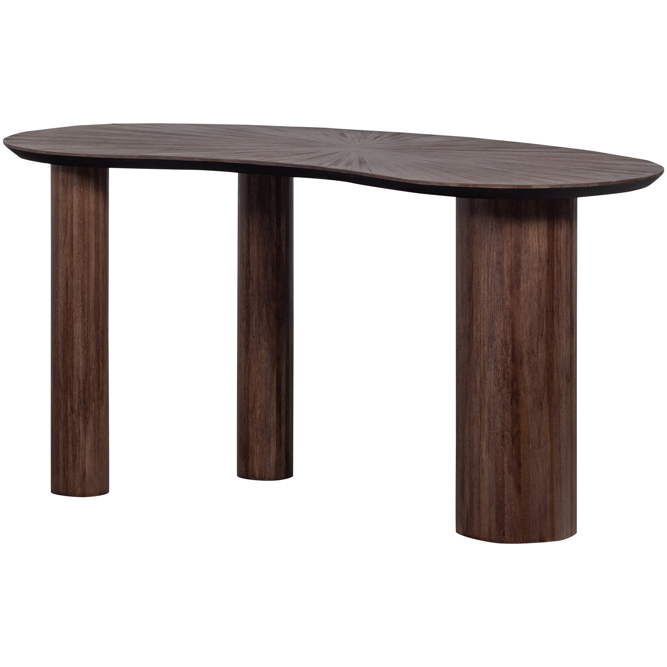 WOOOD Organisch Bureau/Sidetable Sun Teakhout, 150cm - Bruin
