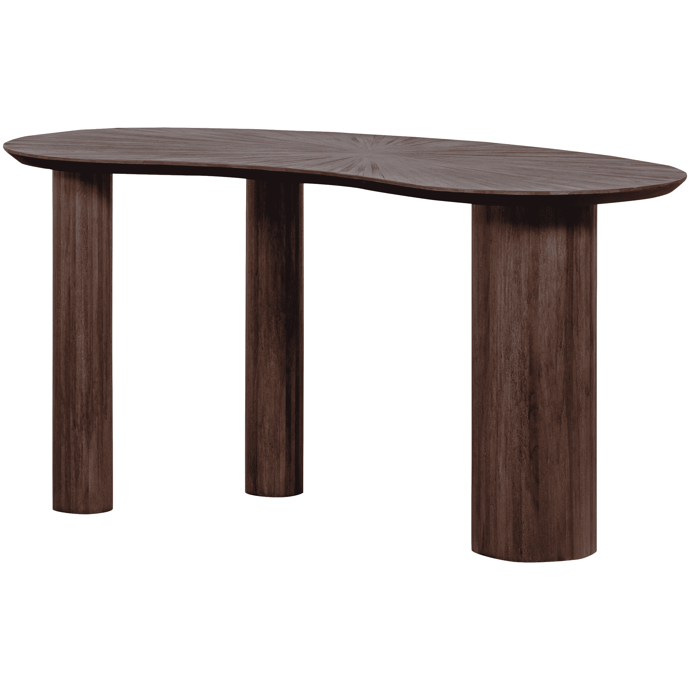 WOOOD Organisch Bureau/Sidetable Sun Teakhout, 150cm - Bruin