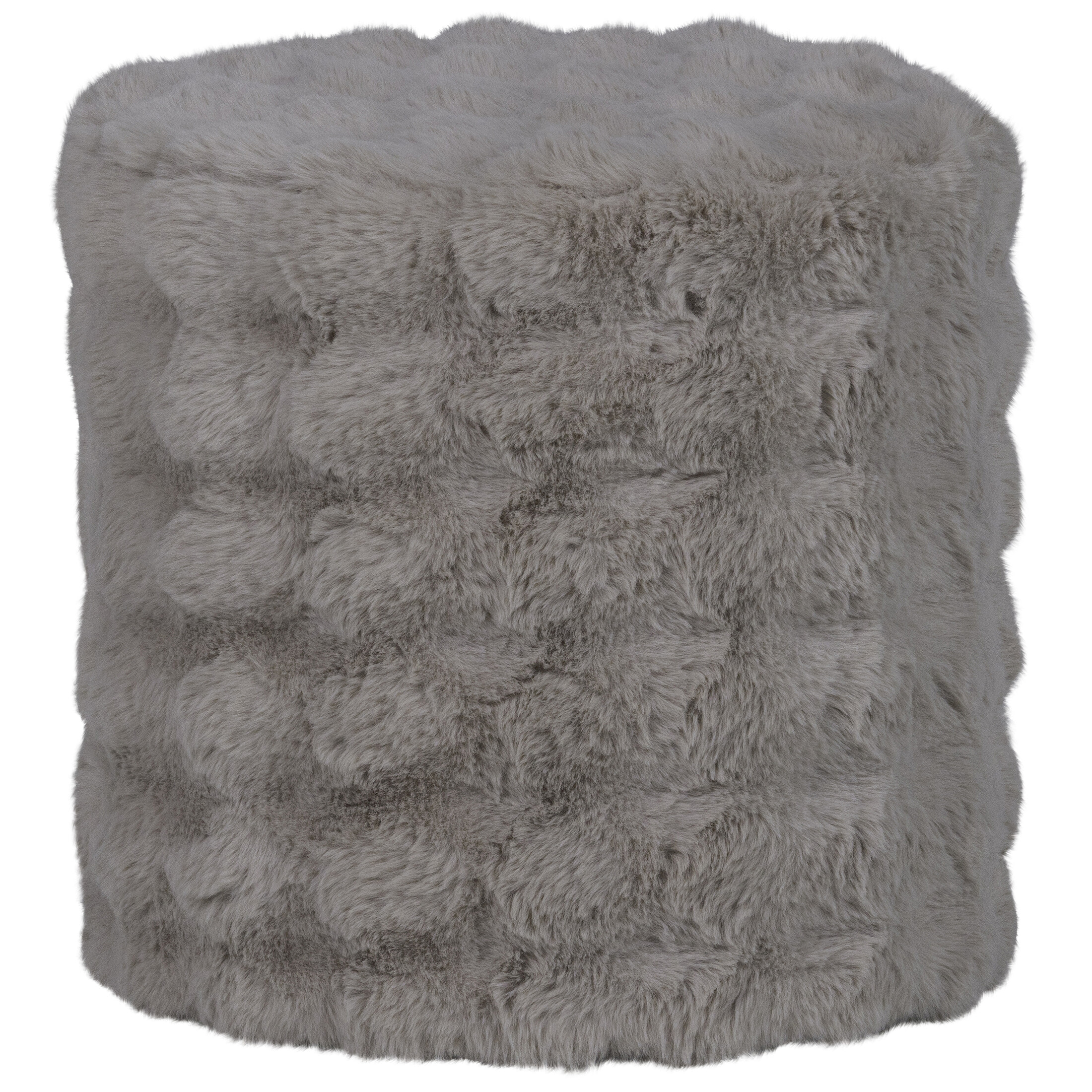 WOOOD Poef Olven Fluffy stof - Naturel