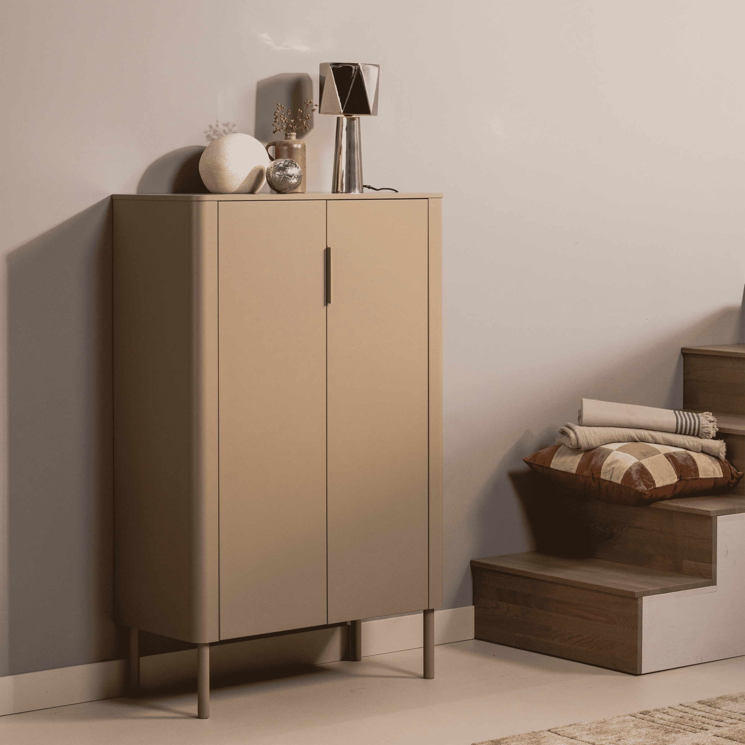 WOOOD Opbergkast Gunnar Grenenhout, 135 x 85cm - Mud